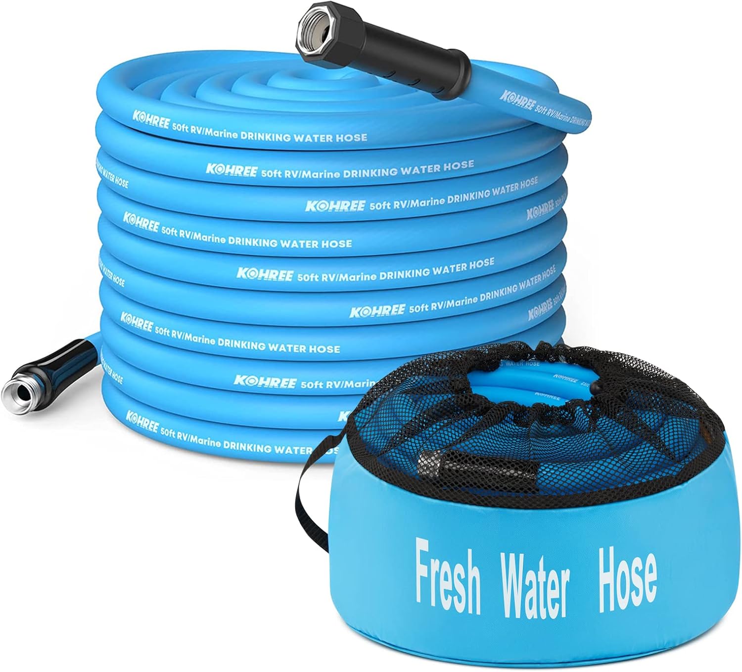 Kohree 50FT RV Water Hose with Storage Bag, 5/8'' Drinking Water Hose, No Odor,...