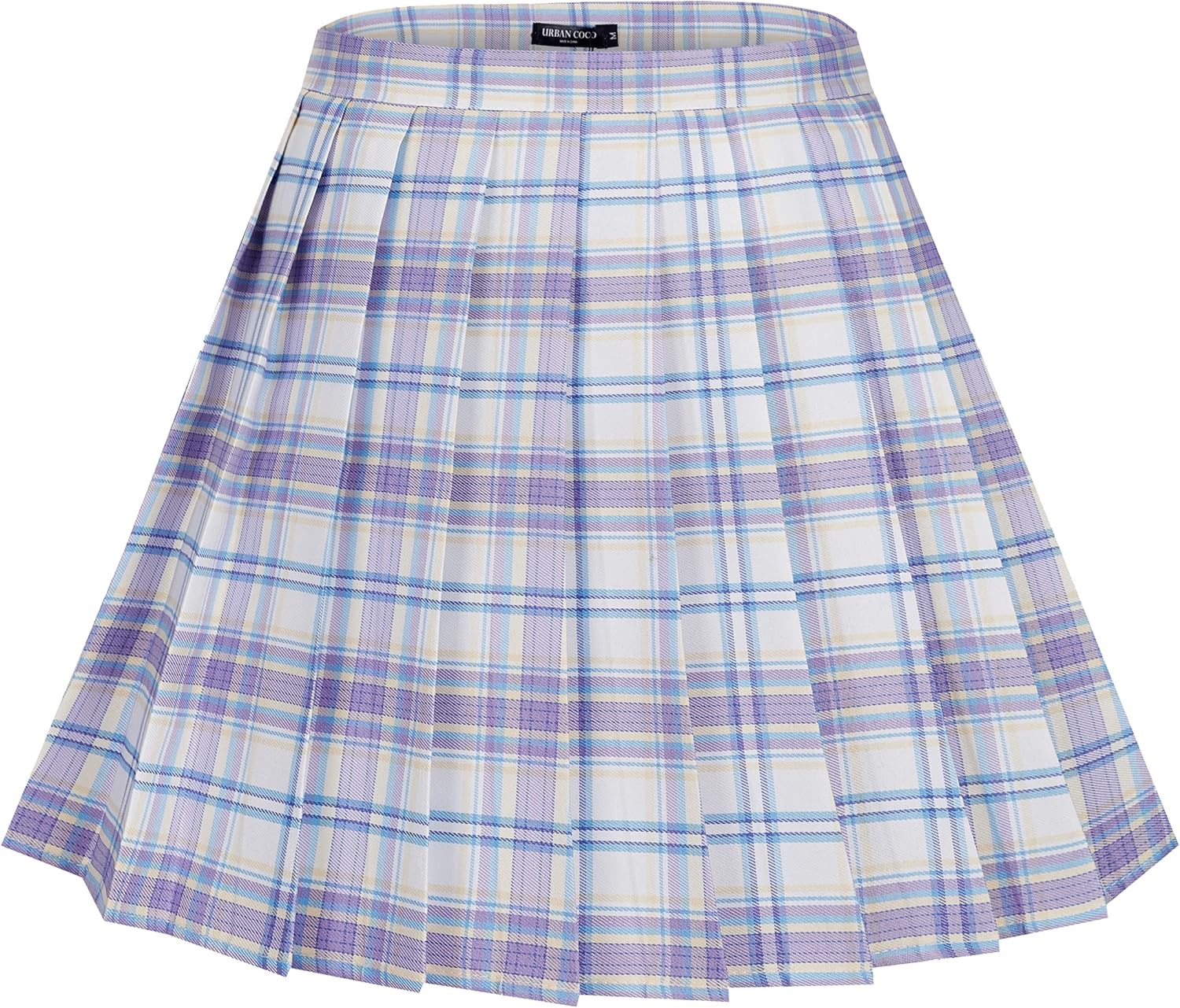 Urban CoCo Womens Uniforms Mini Skirt, Special Skirt with Plaid Pleated Design,...