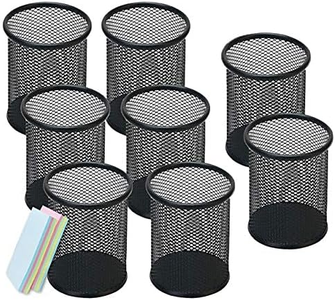 Qualsen Pen Holder For Desk 8 Pack, Mesh Desk Organizer Pen Pot Pencil Holders,...