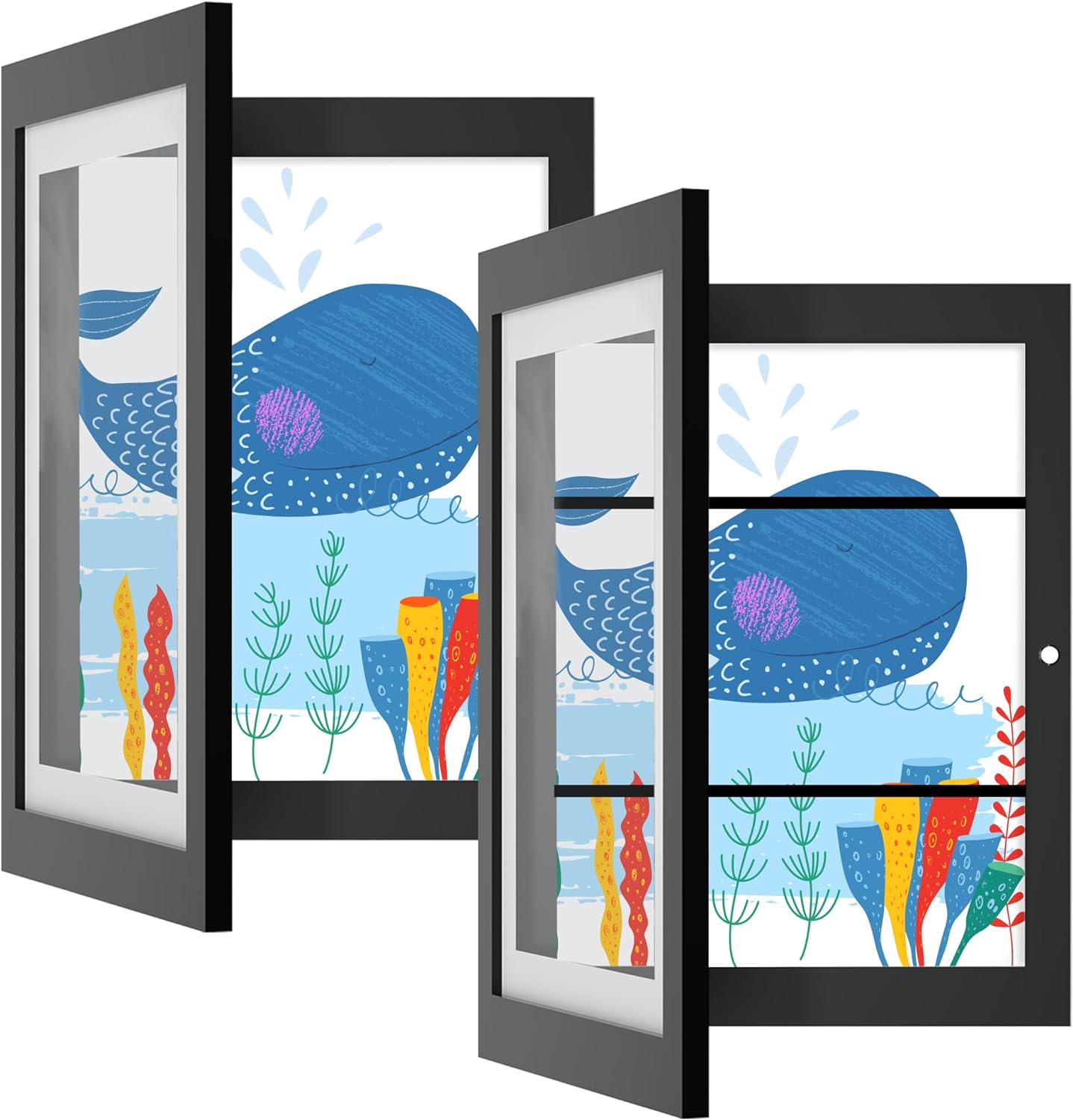 Orionstar Kids Art Frames, Artwork Picture Frames Changeable, Front Opening Pict...
