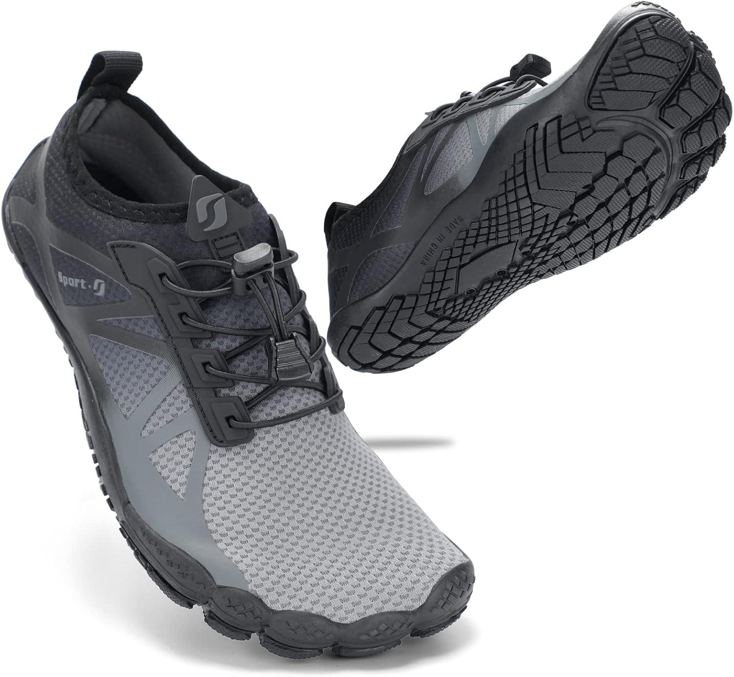 STQ Mens Womens Water Shoes Non-Slip Barefoot Gradient Color Beach Shoes for Swi...