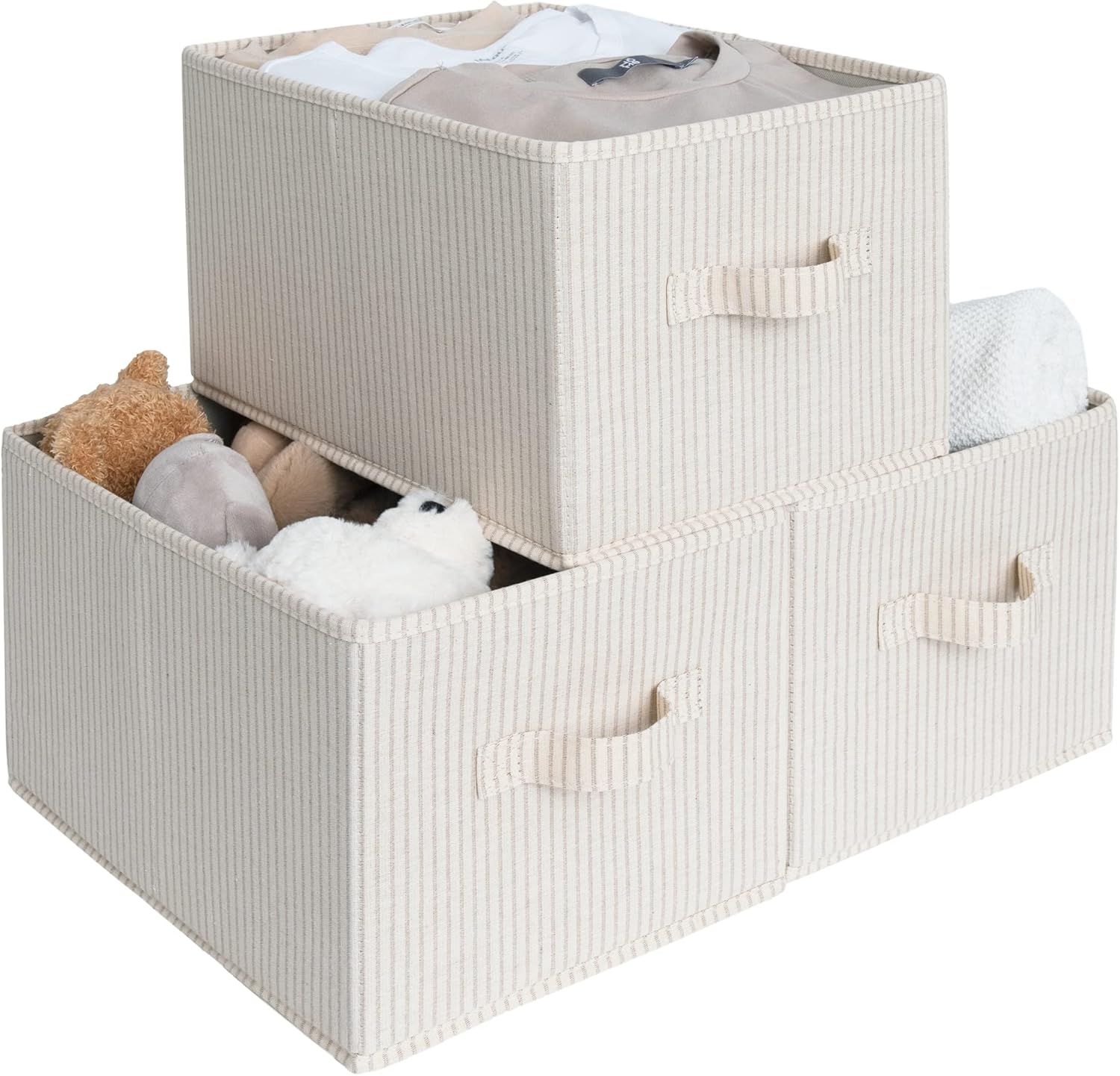 StorageWorks Large Storage Baskets, Special Rectangular Closet Organizers with H...