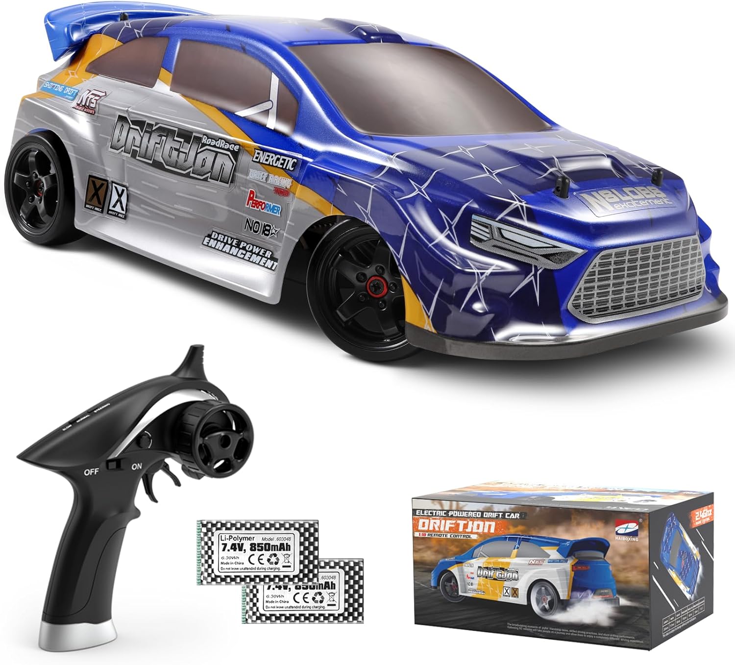 HAIBOXING 2197 RC Drift Cars 1/18 Scale High Speed Performance with Gyro, 2.4GHz...