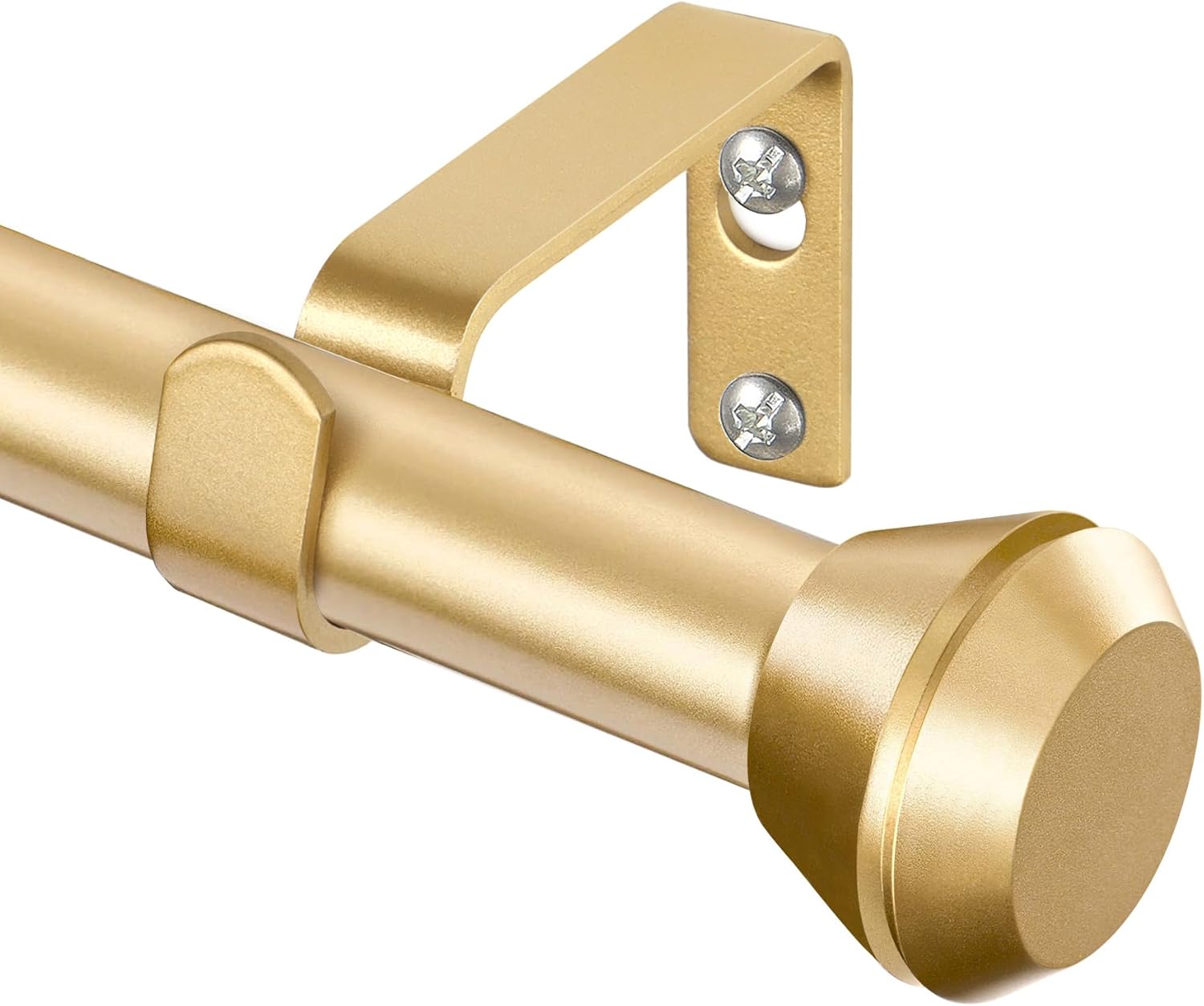 Curtain Rods for Windows 48 to 84 Inch, HOTOZON Heavy Duty Gold Curtain Rod, Dec...