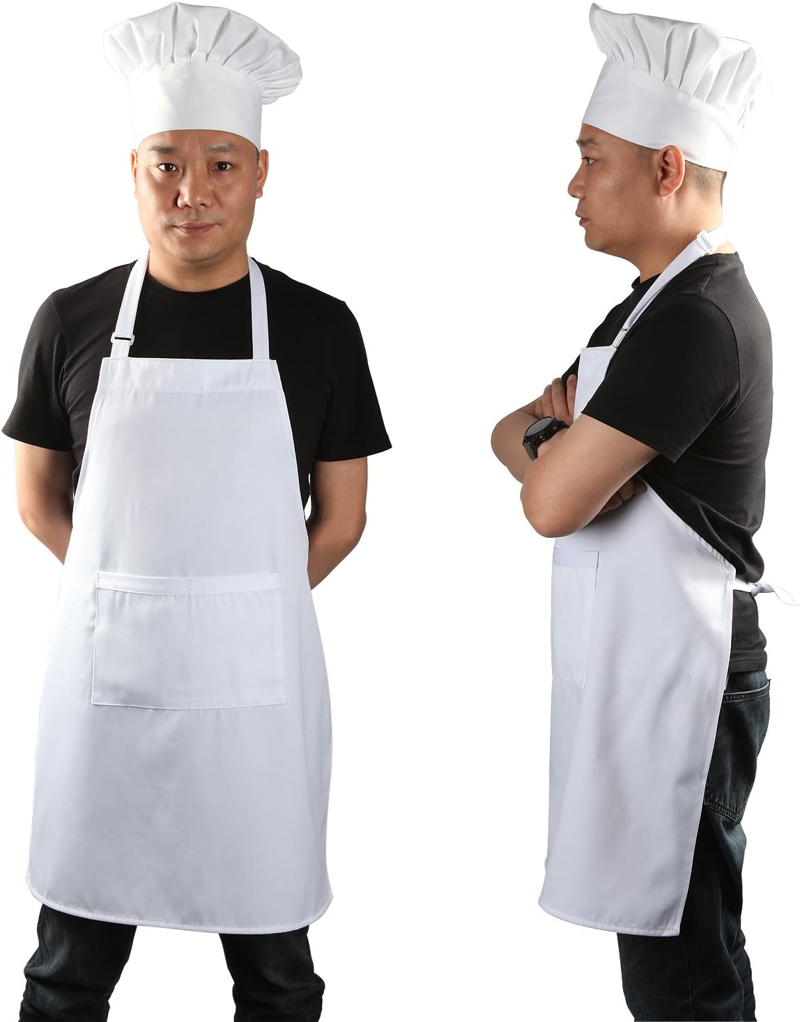 Premium yotache Chef Apron Set, Special Chef Hat and Kitchen Apron, High-Quality...