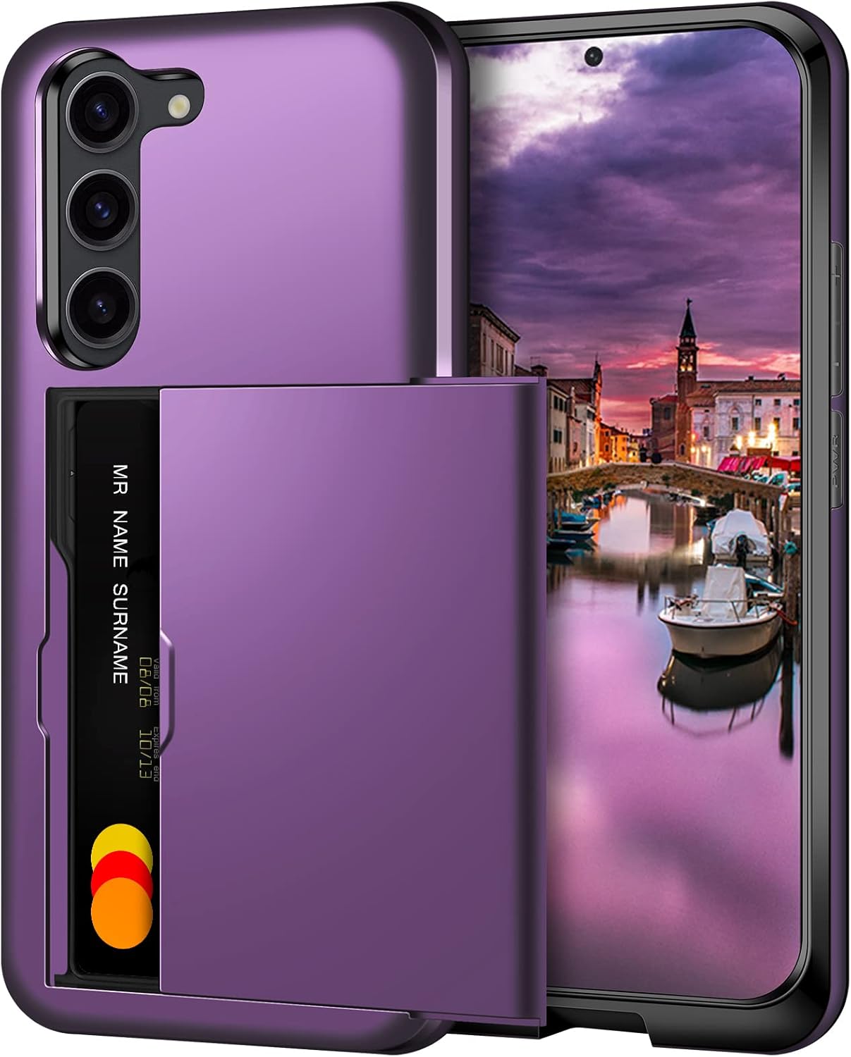 Coolden for Samsung S23 Case Wallet Case Armor Shockproof Case Heavy Duty Protec...