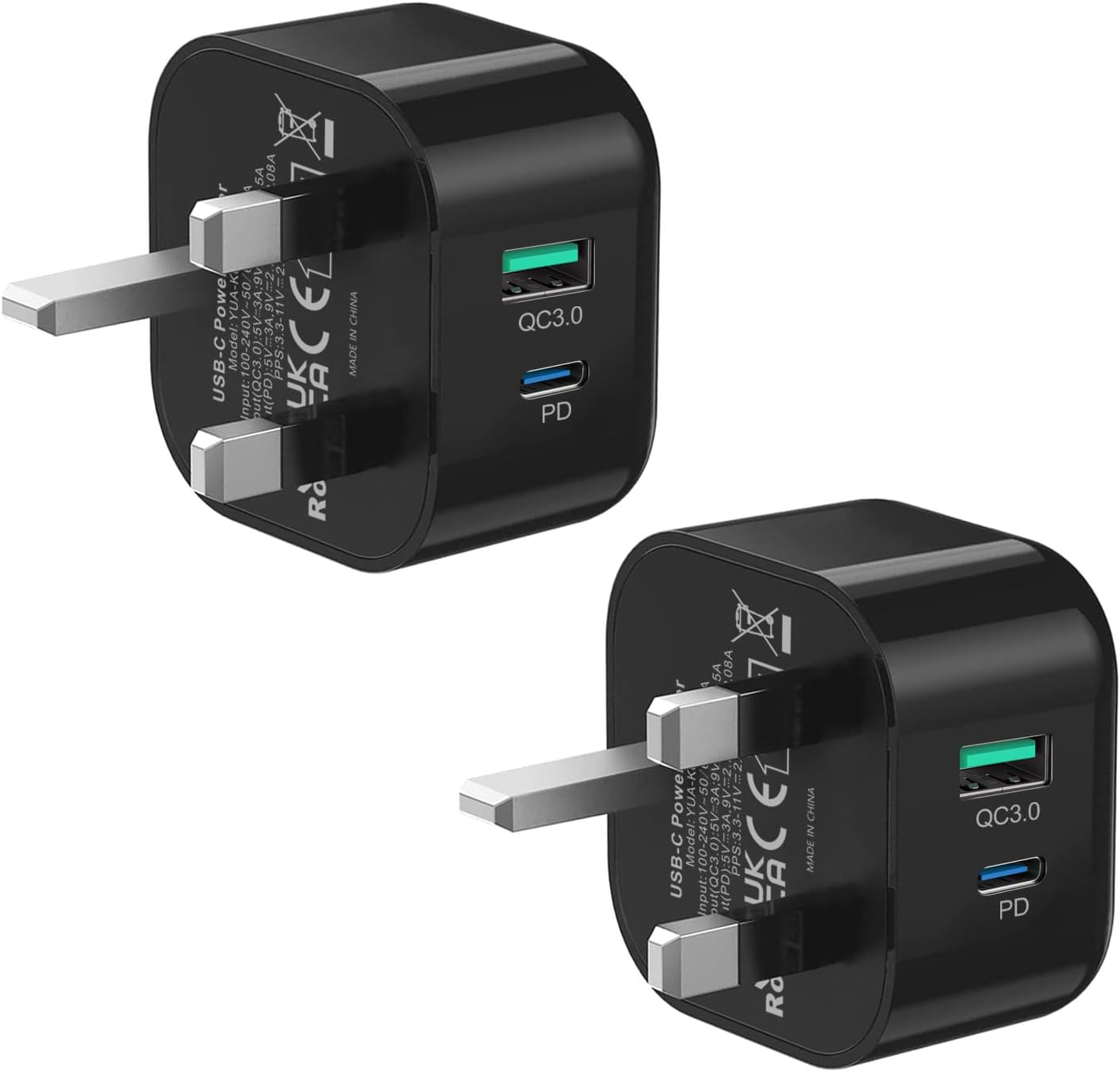 Samsung Galaxy Super Fast Charger Plug 2 Pack, USB Type C Phone Charging Plug fo...