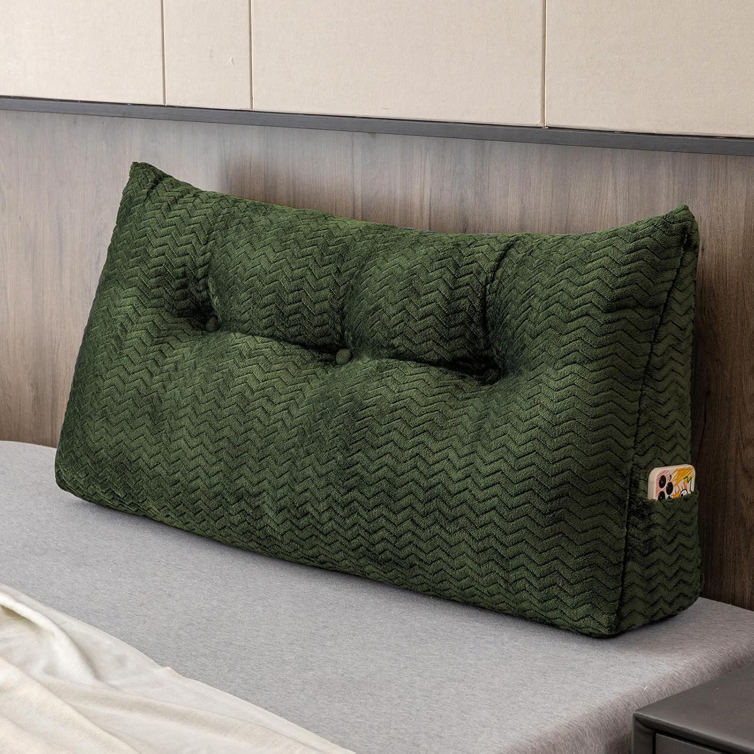 Large Bolster Triangular Headboard Wedge Backrest Positioning Support Bed Rest R...