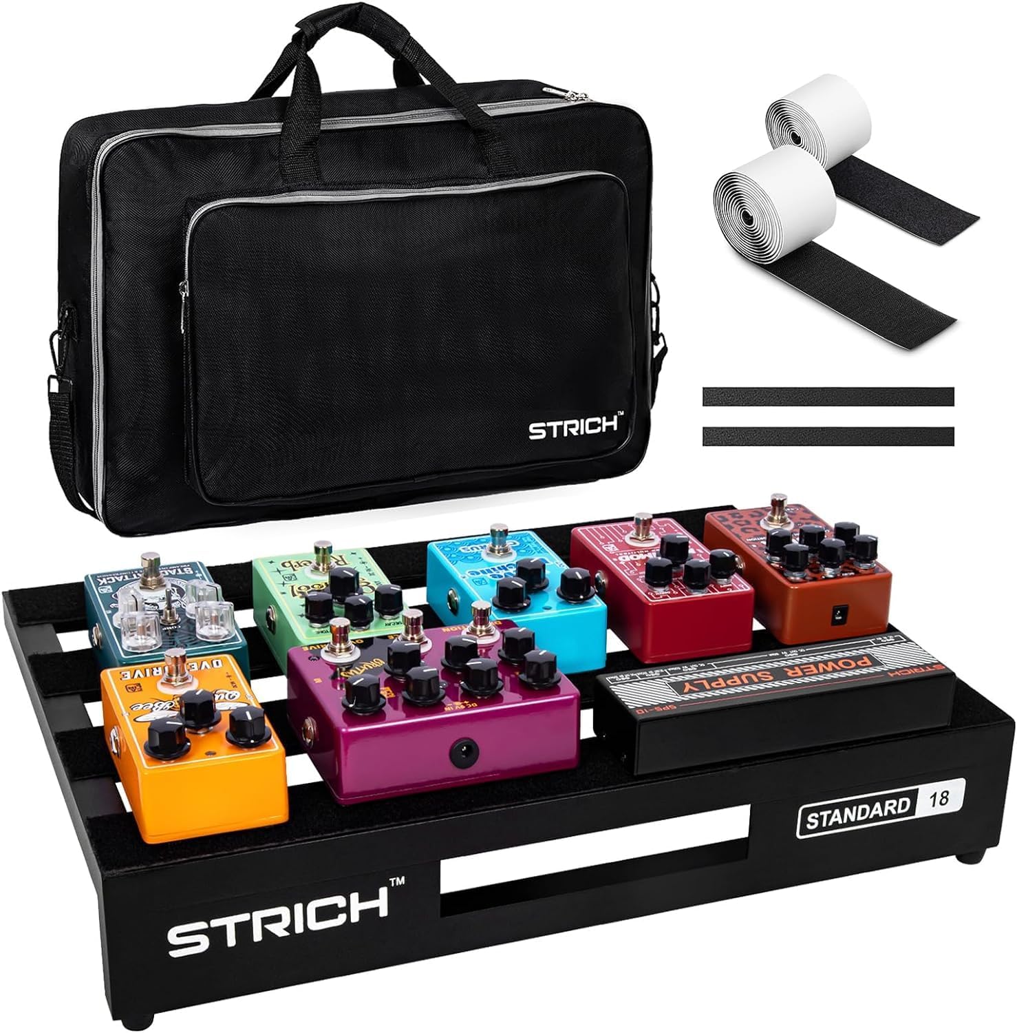 STRICH Guitar Pedal Board Aluminum Alloy 1.98lb Super Light Effect Pedalboard 18...