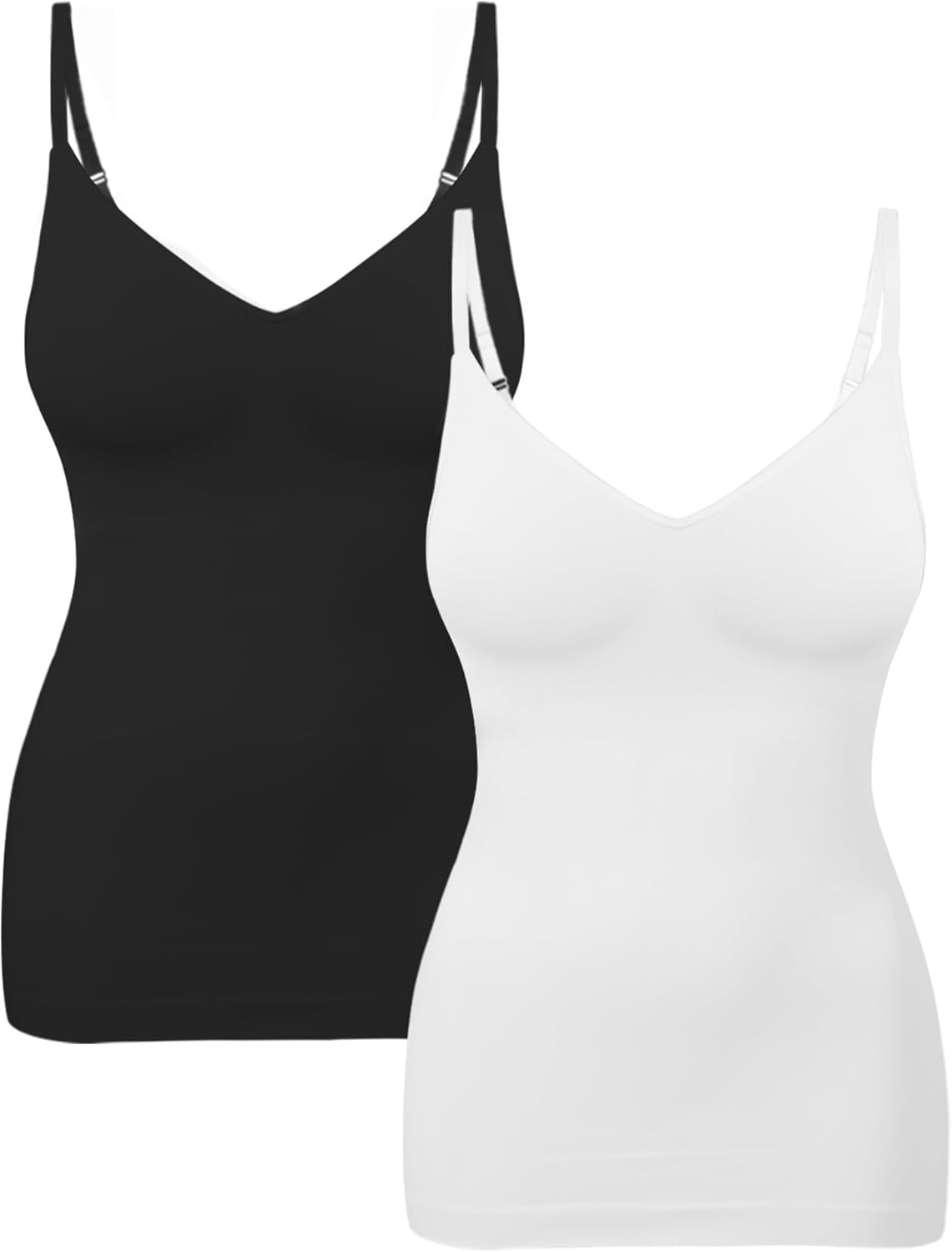 EUYZOU Womens Tummy Control Shapewear Tank Tops Seamless V-Neck Compression Tank...