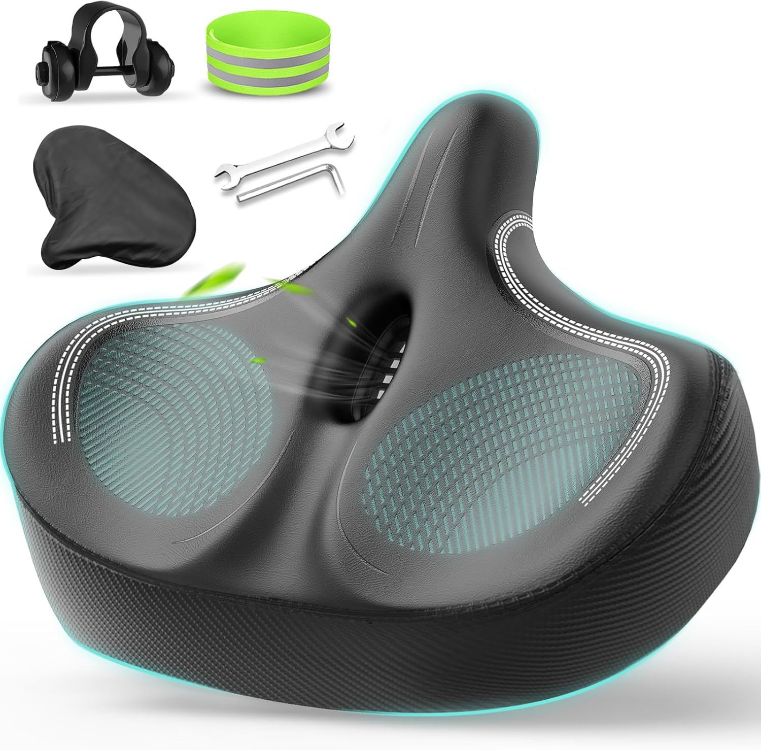 Oversizd Bike Seat, Premium Stationary Comfortable Extra Large Bike Seat for Wom...