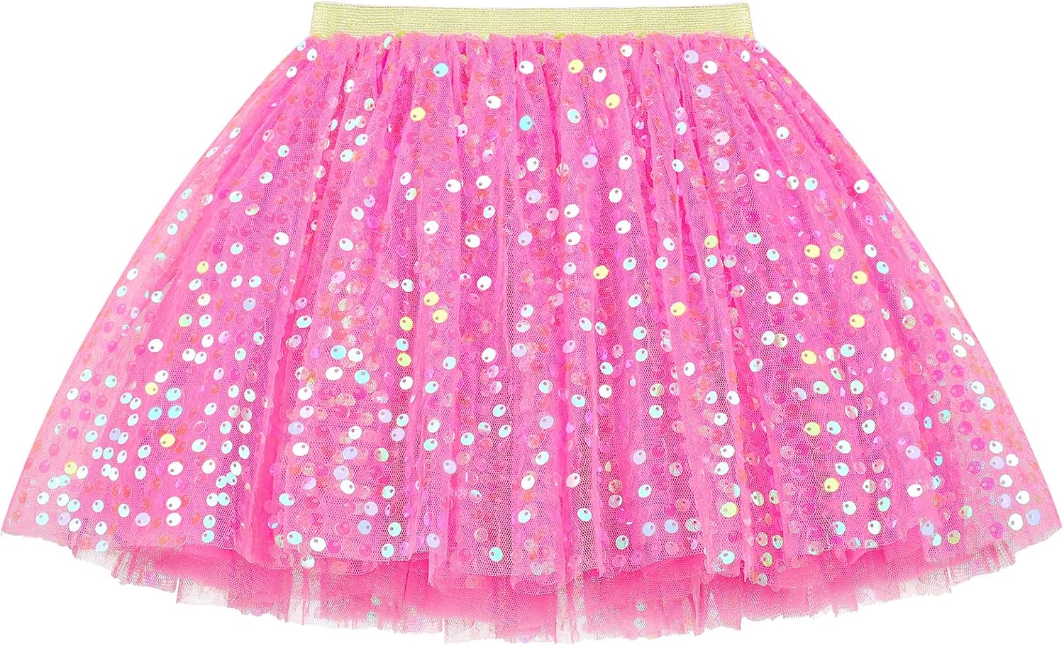 KEREDA Toddler Girls Layered Tutu Skirt Sparkling Sequin Tulle Dance Skirts 1-12...