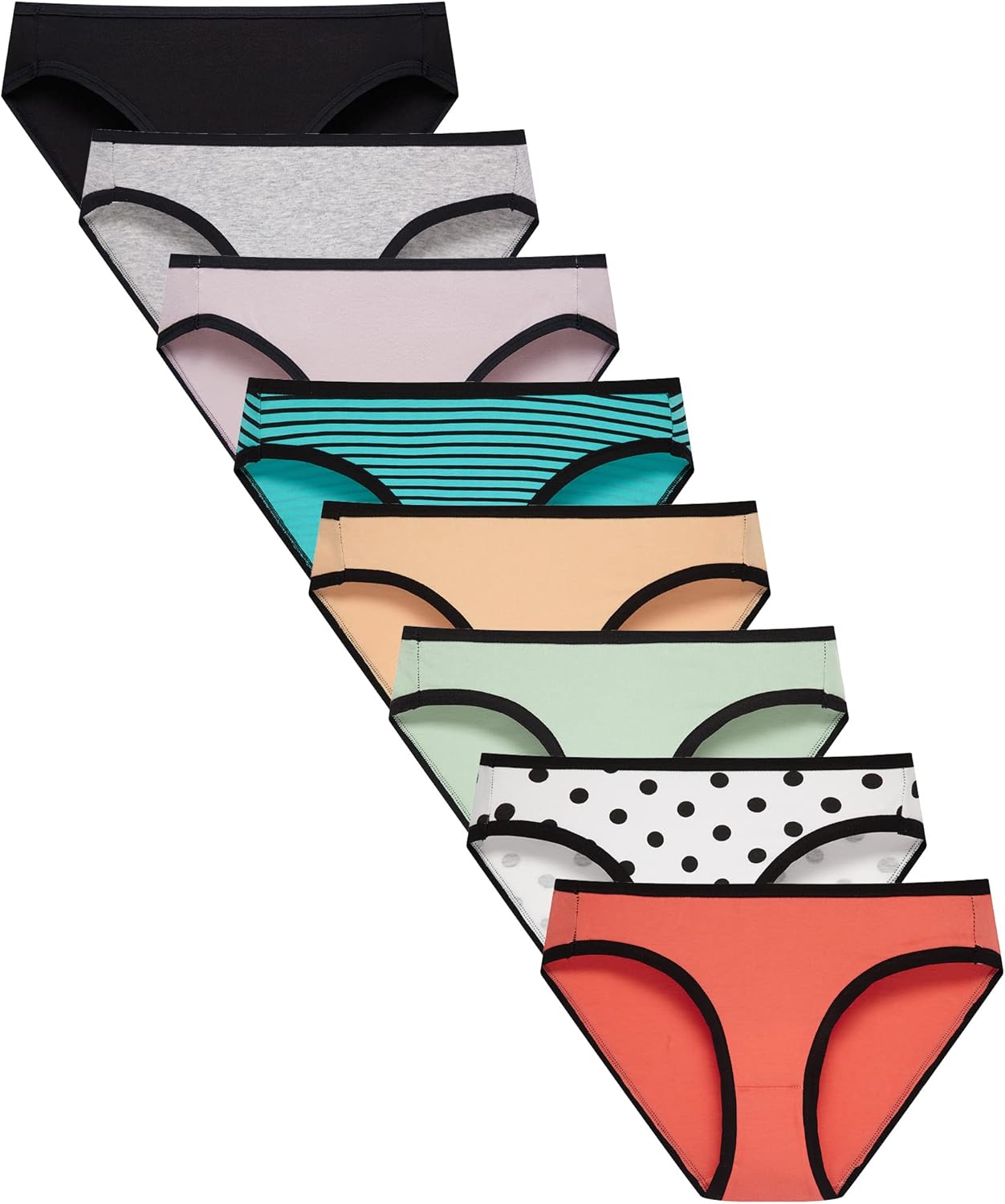 Finihen Girls Cotton Bikini Panties For Teens Hipster Briefs Toddler Underwear C...
