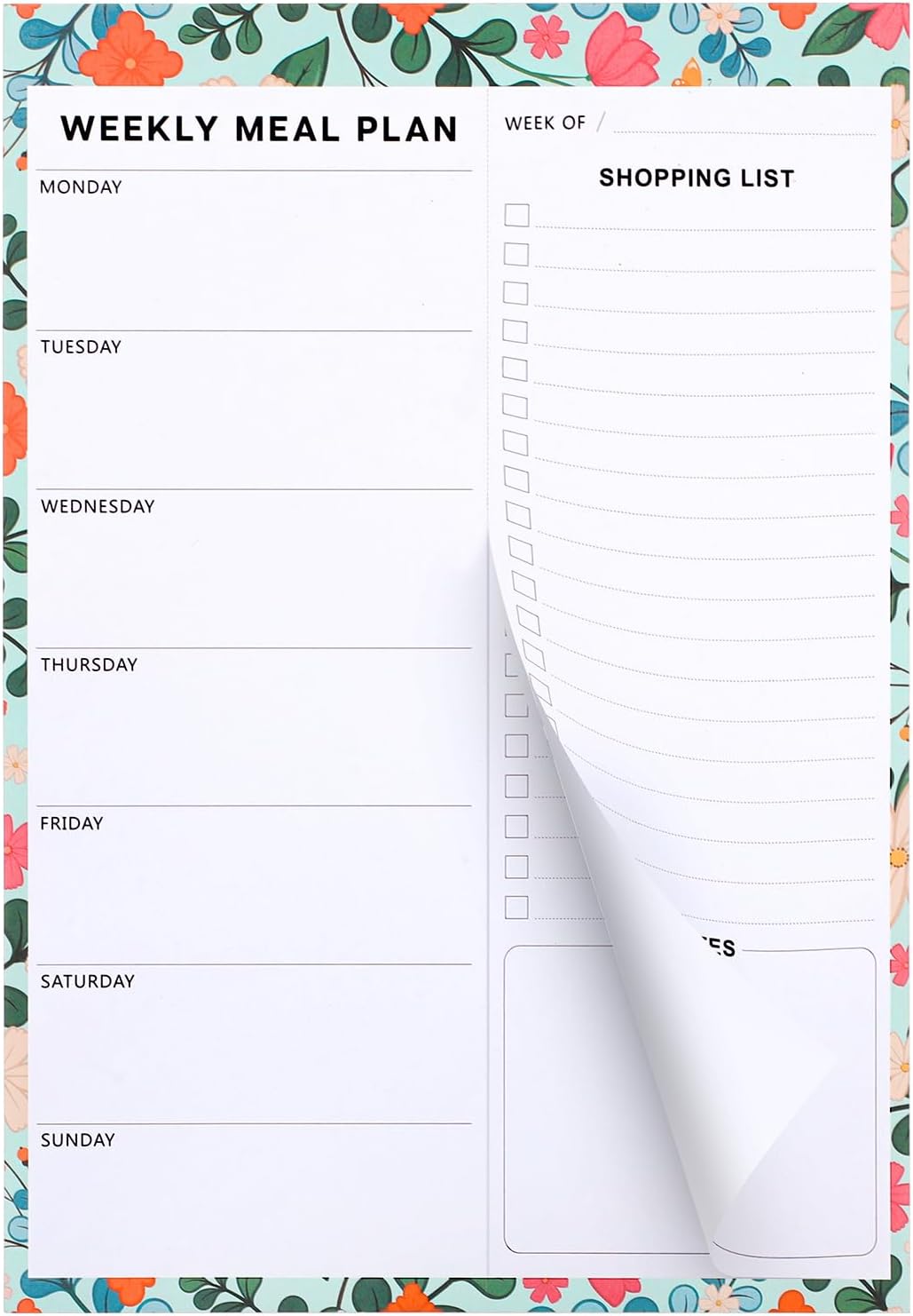 60 Sheets Weekly Meal Planner, Tear off Meal Planner and Shopping List Magnetic...