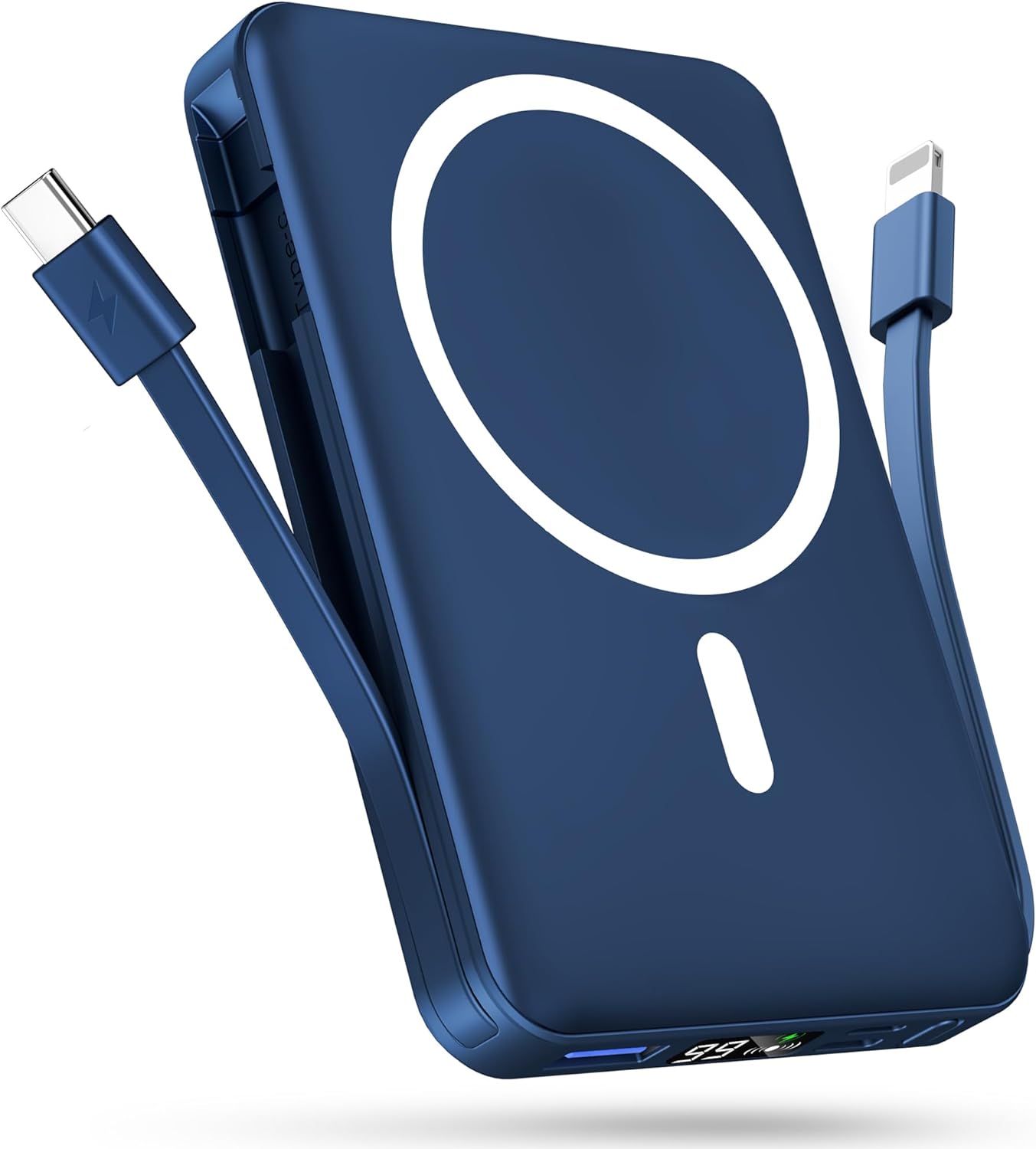 Podoru for Magsafe Power Bank,10000mAh Wireless Power Bank with Cable PD 22.5W M...