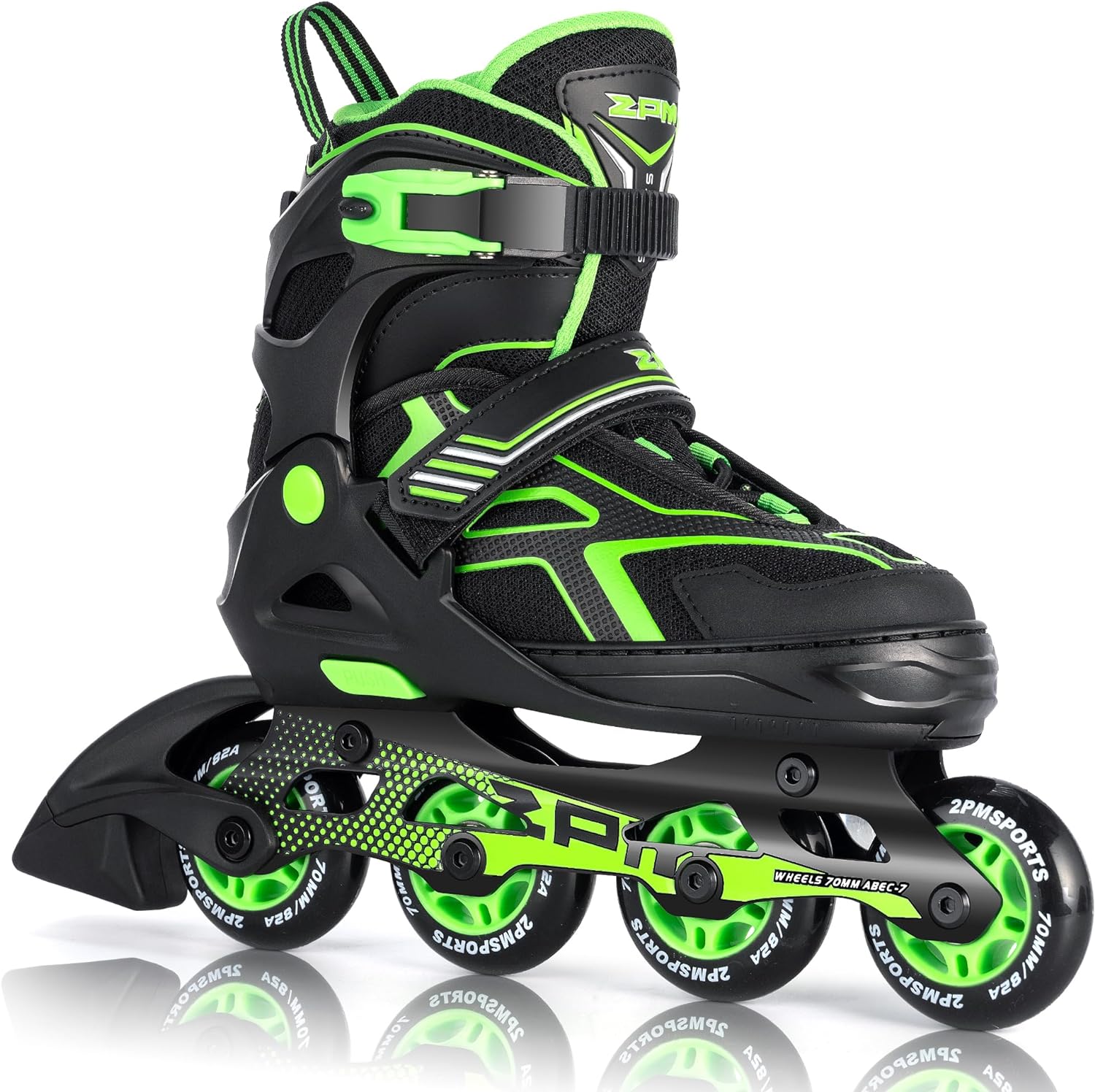 2PM SPORTS Torinx Green Boys Adjustable Inline Skates, Fun Beginner Roller Skate...