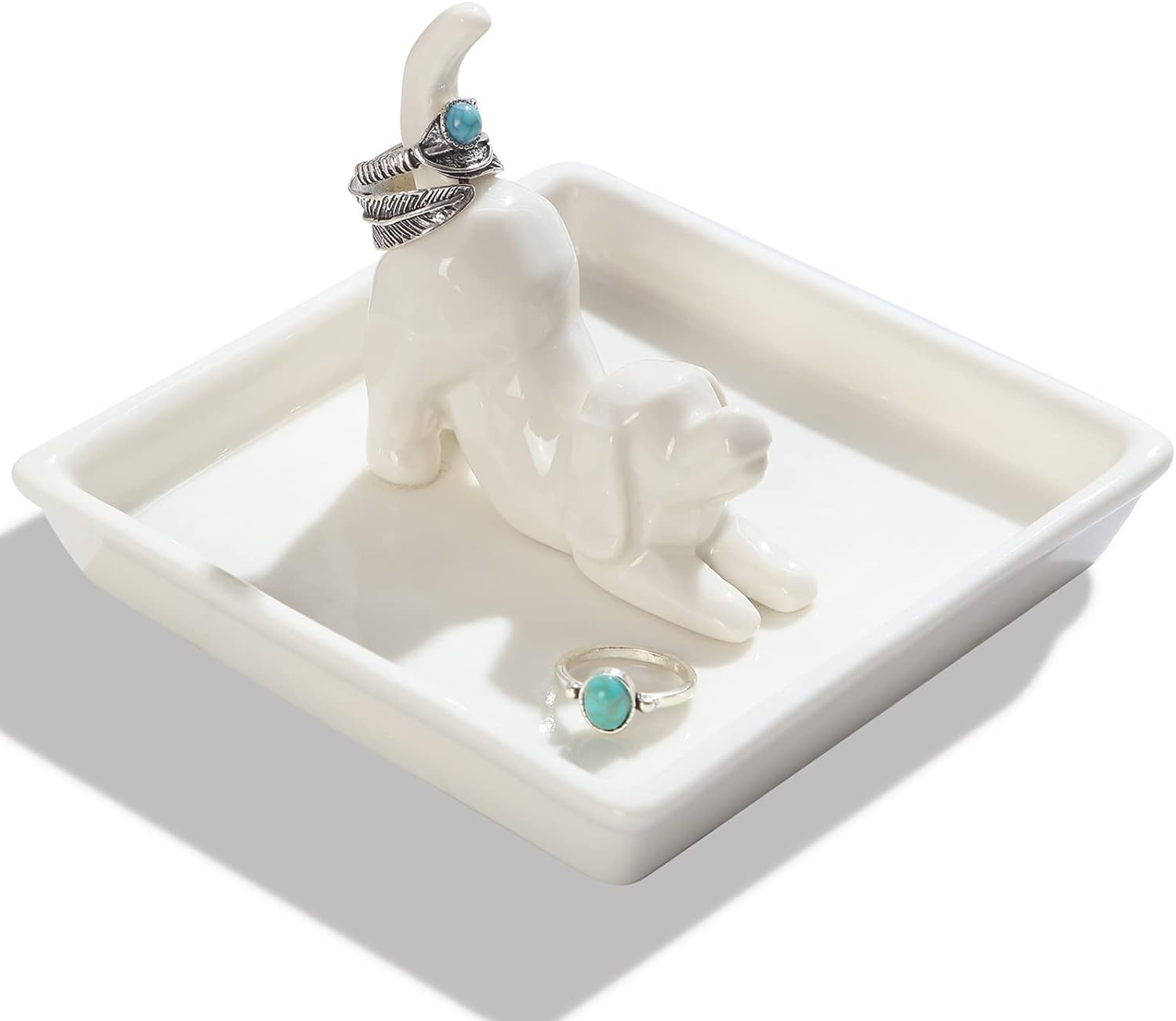 Titanape Dog Mom Gifts for Women, Dog Ring Holder Dish Jewelry Holder, Dog Lover...
