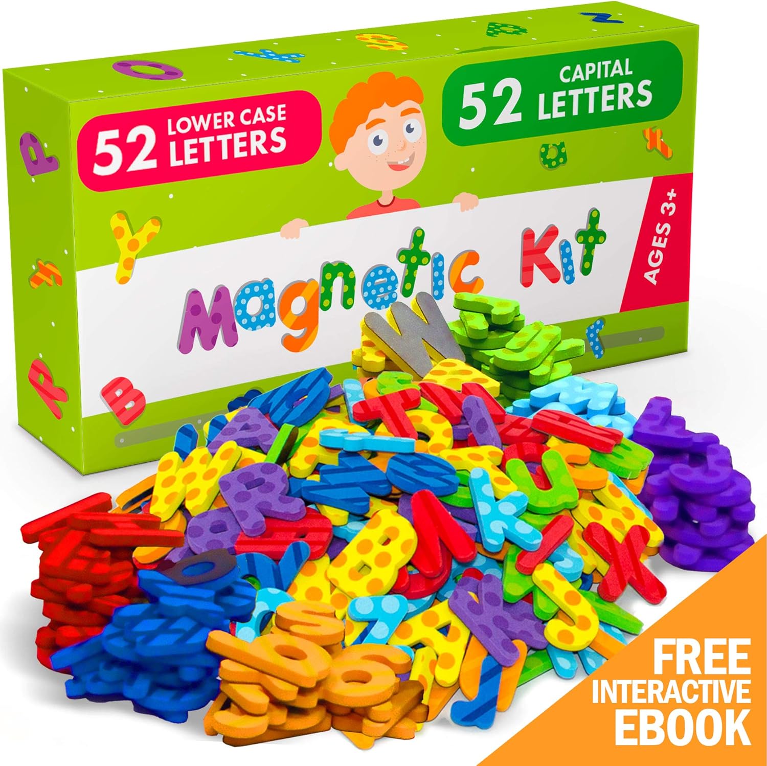 Foam Magnets and Magnetic Letters for Toddlers and Kids - ABC Alphabet Magnets f...