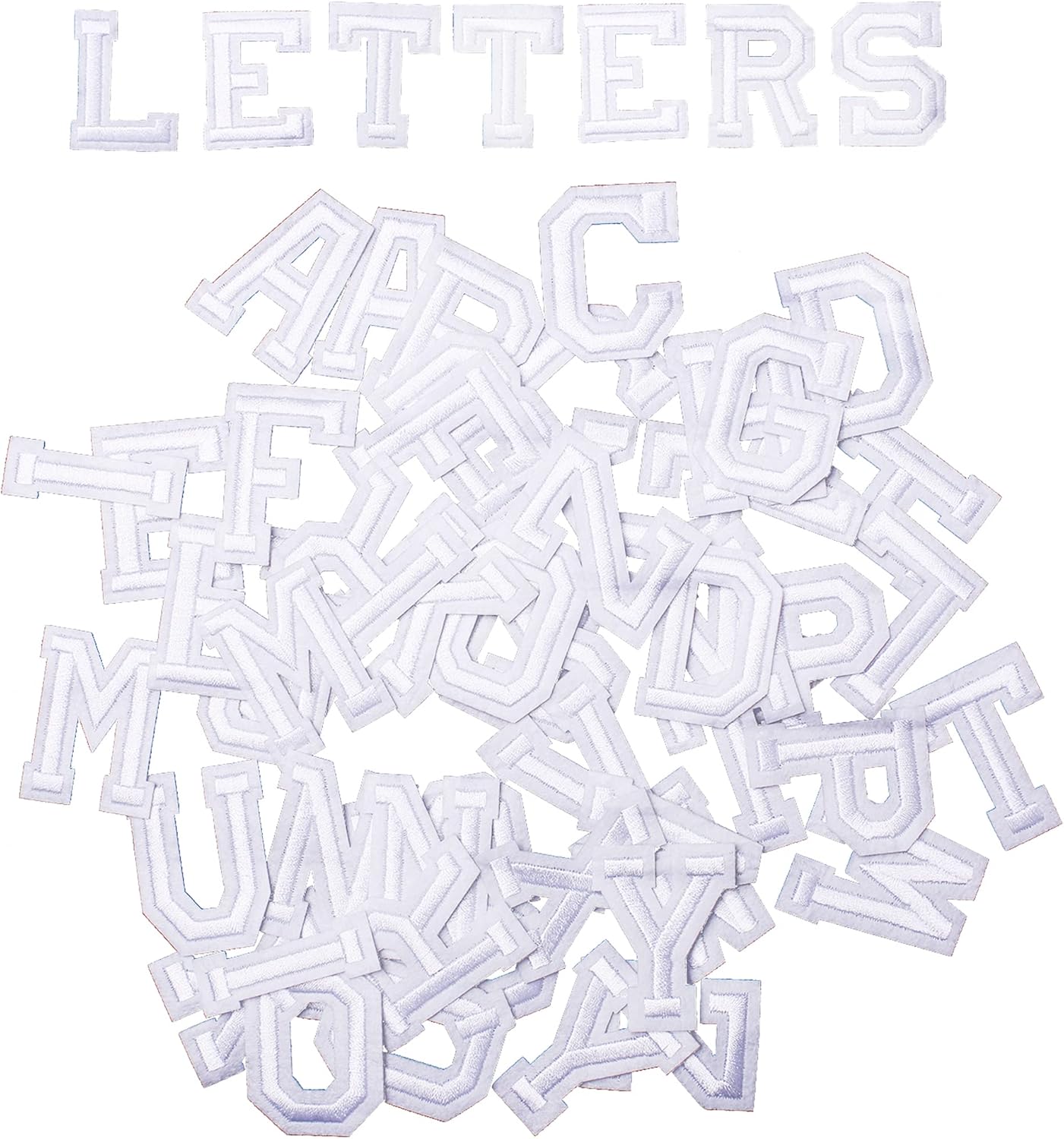 AXEN 52pcs Alphabet A to Z Patches, Iron on Sew on Letters for Clothes, Classic...