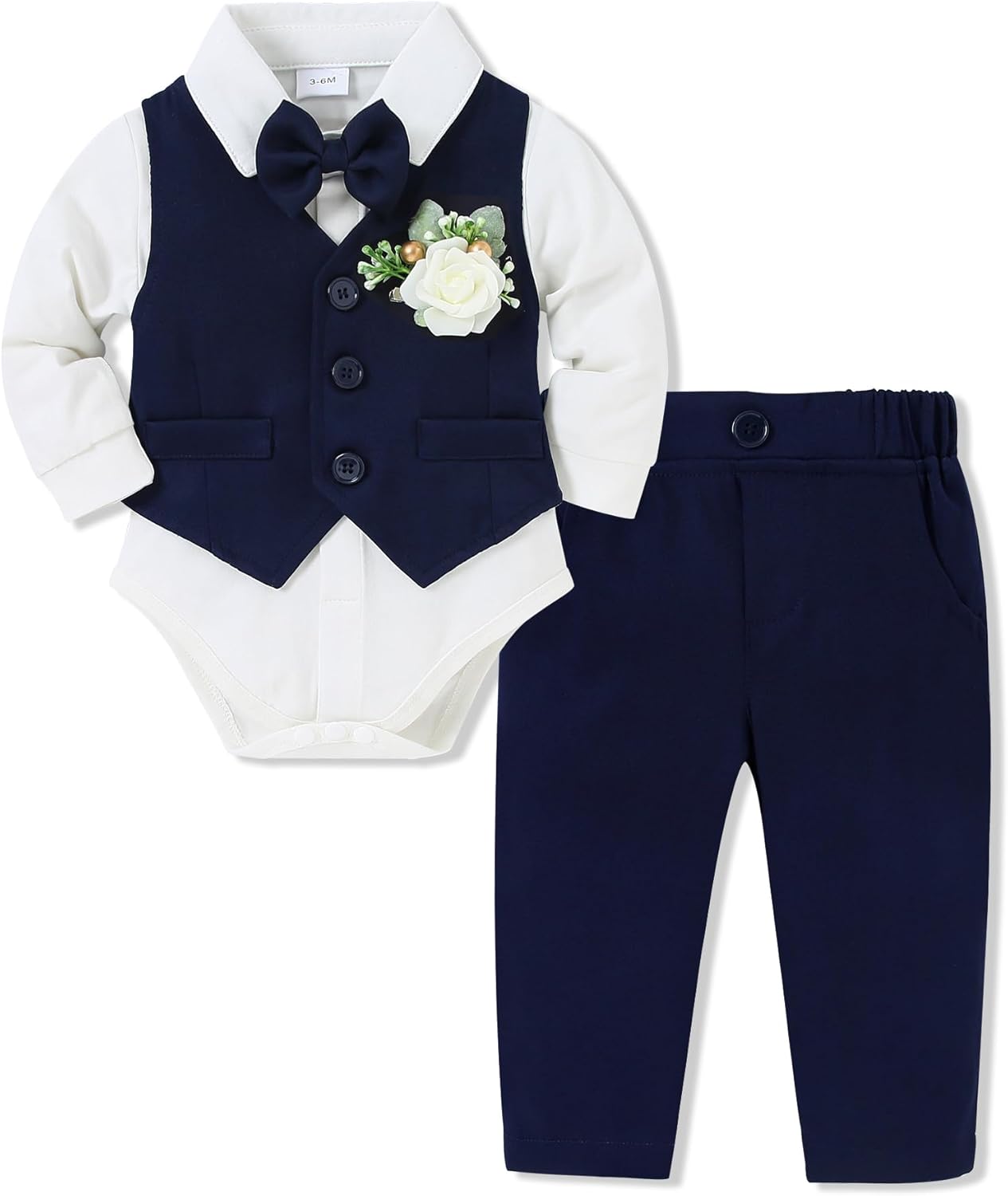 Special SANMIO Baby Boy Clothes Suits, Unique Infant Gentleman Outfit With Colla...