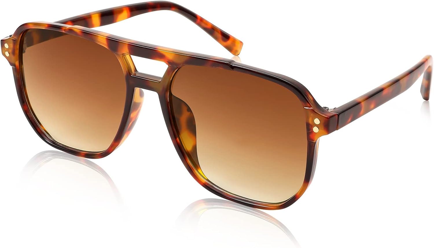 FEISEDY Retro Square Aviator Sunglasses Women Men 70s Vintage Trendy Plastic Fra...