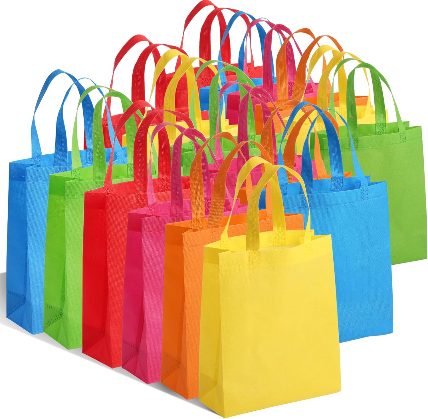 BOENFU 30 Pcs Party Bags with Handles Non-Woven Gift Tote Bags Toy Goody Sweet G...