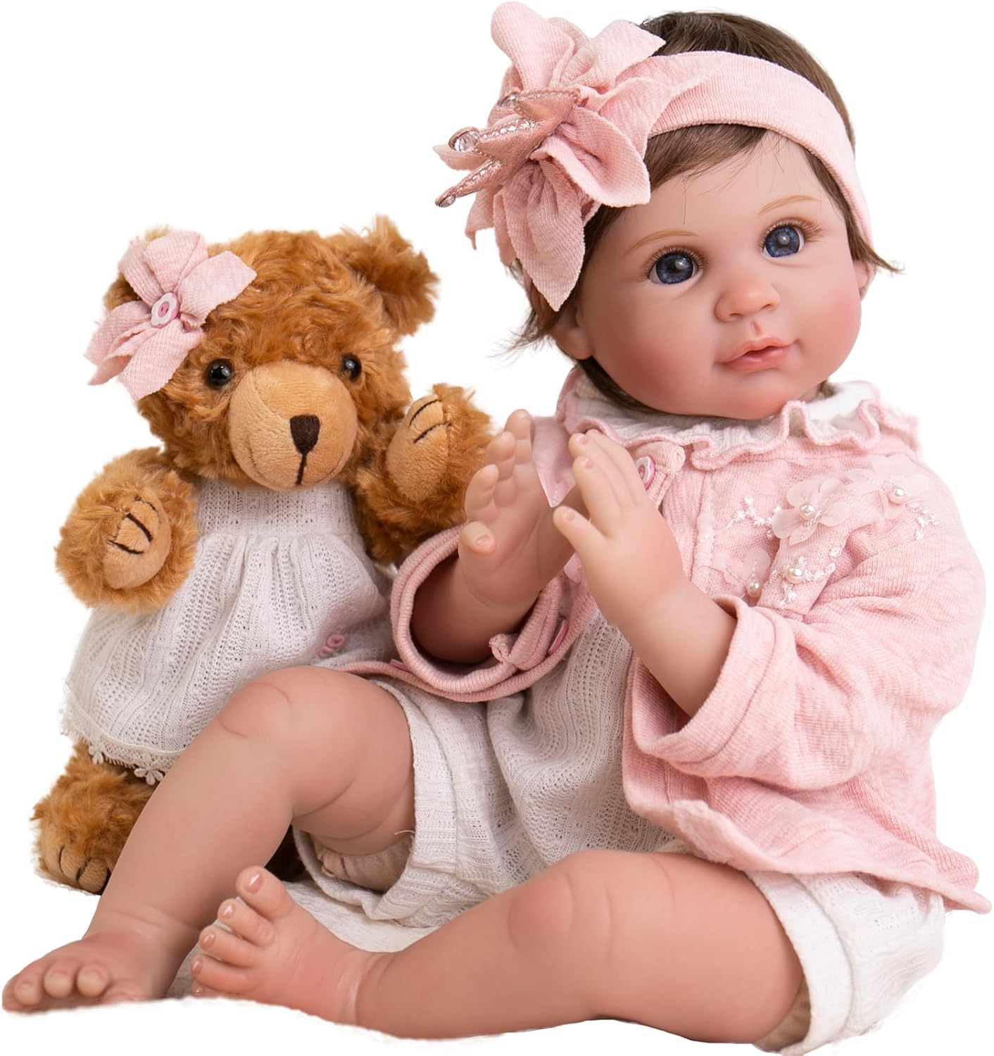 Aori Reborn Baby Dolls - 22 inch Lifelike Realistic Baby Girl Doll with Feeding...
