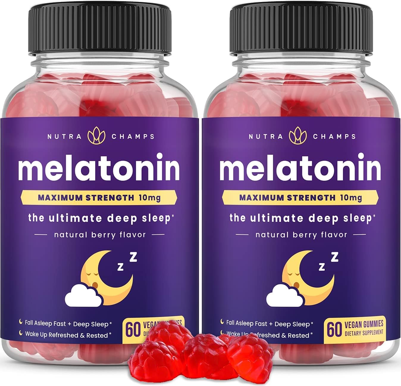 (2-Pack) Melatonin Gummies for Adults | Extra Strength Sleep Aid Vitamins | 5mg...
