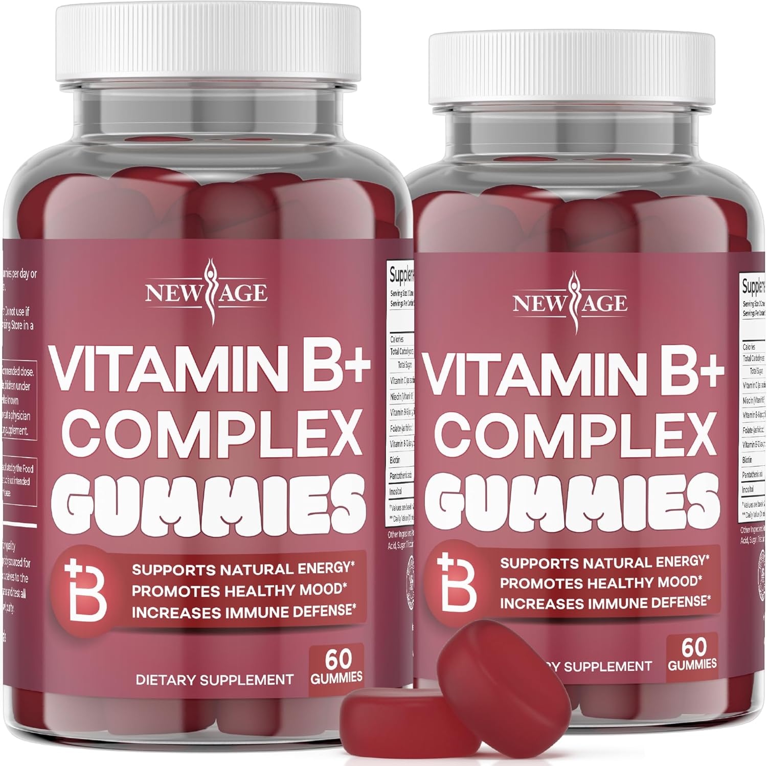 NEW AGE Vitamin B Complex Gummies, Special Gummies with Vitamin B3, Unique Vitam...
