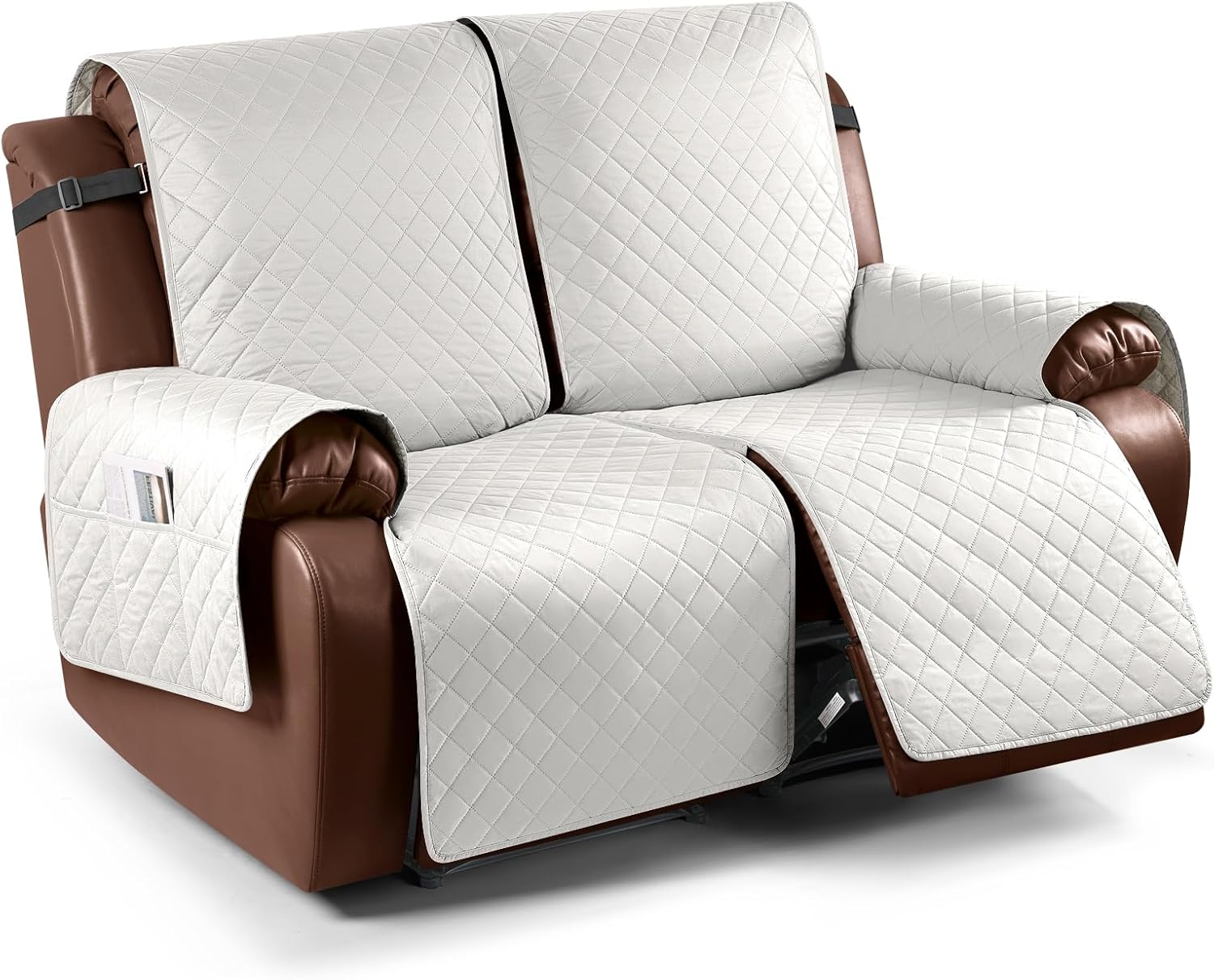 KinCam Waterproof Loveseat Recliner Cover, Non-Slip Reclining Couch Covers for 2...