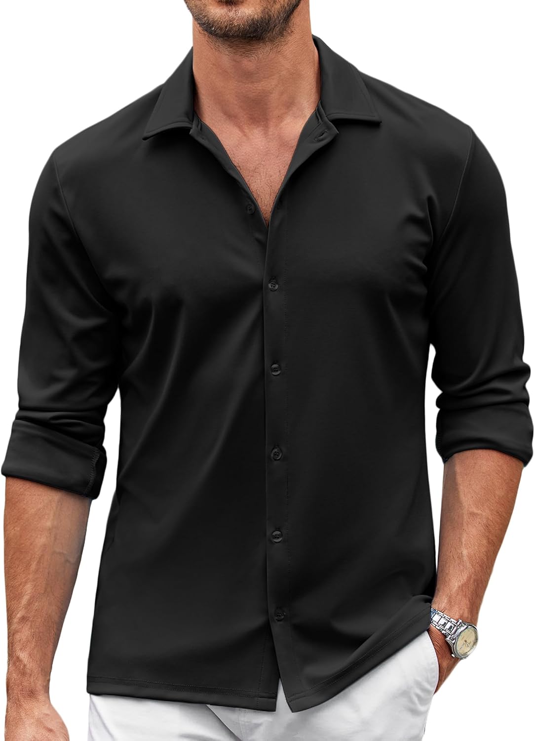 COOFANDY Men's Casual Button Down Shirt, Special Wrinkle Free Shirt, Innovative...