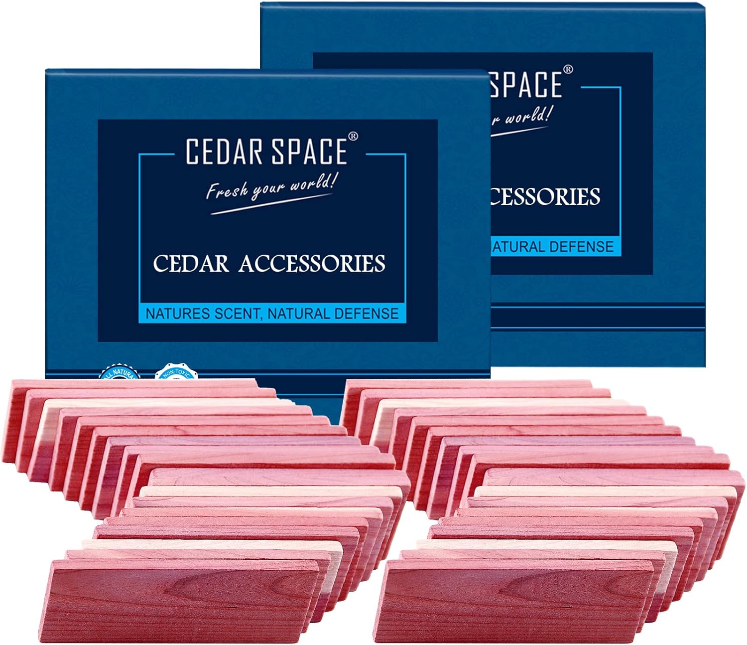 Cedar Space Cedar Blocks for Clothes Storage 16 Pcs, 2 Value Packs 100% Aromatic...