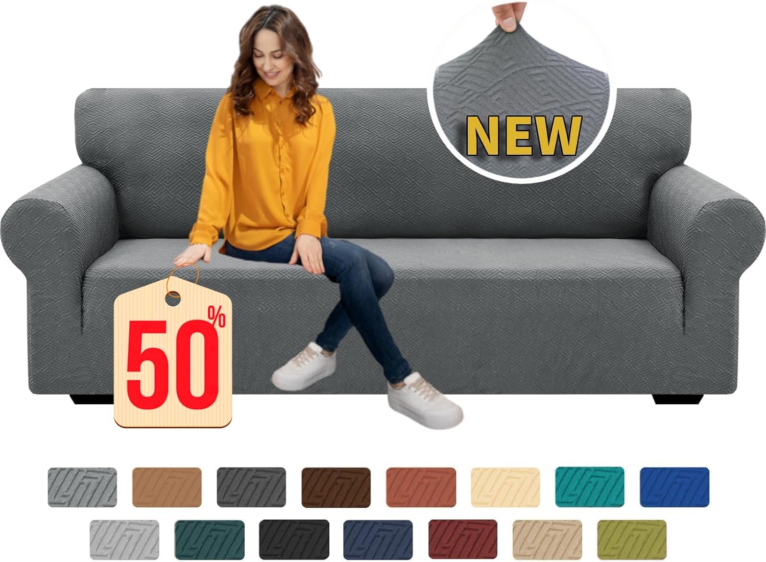 XINEAGE 2024 Couch Covers, Special Sofa Slipcovers for 3 Cushion Couch, High-Qua...