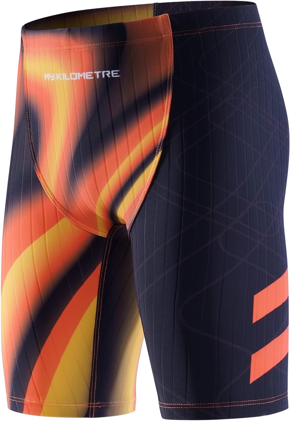 MY KILOMETRE Boy's Jammer Swimsuit Kids Trainning Swim Shorts with Drawstring En...