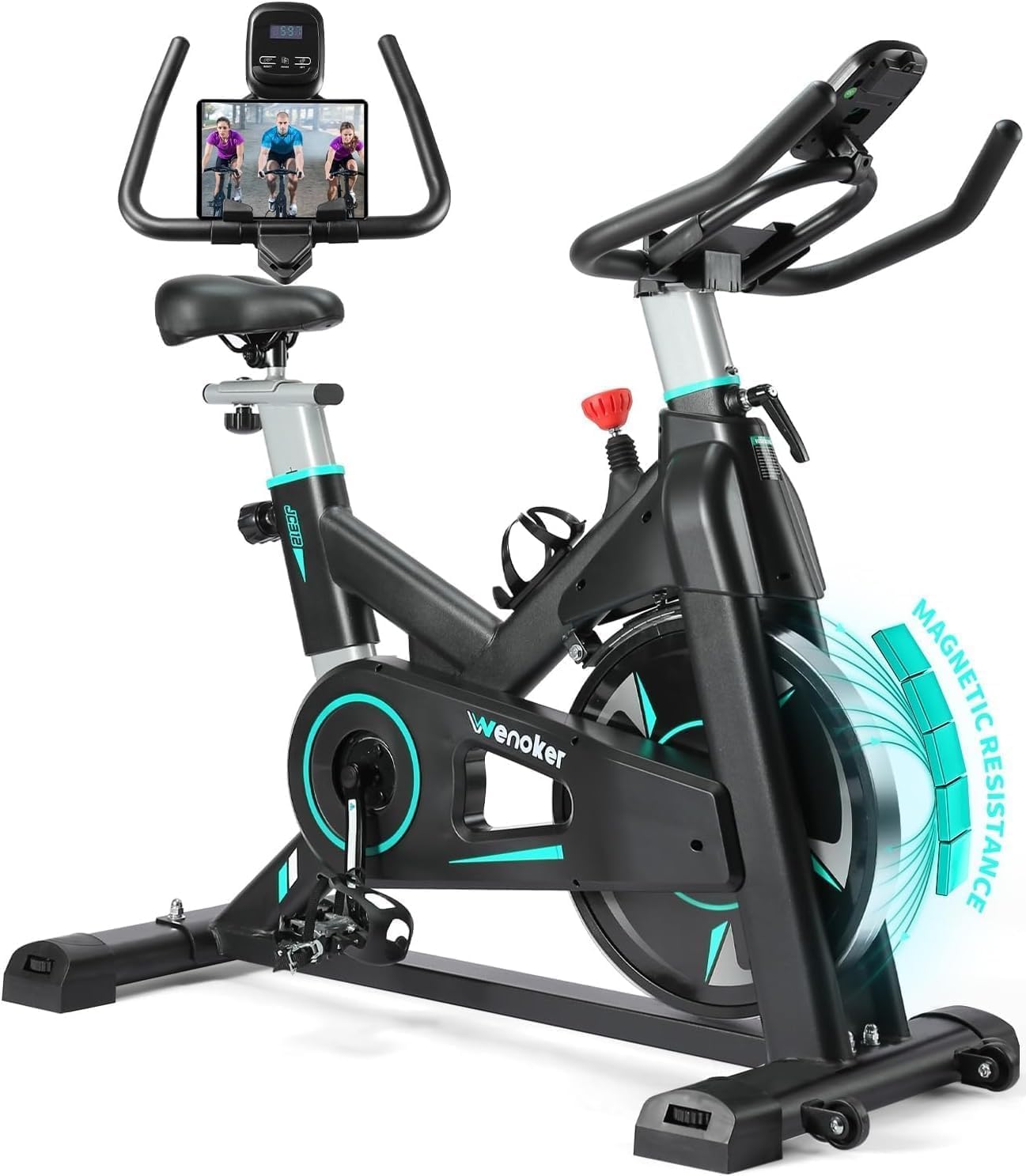 Exercise Bike, WENOKER Magnetic Resistance/Brake Pad Stationary Bike for Home, I...