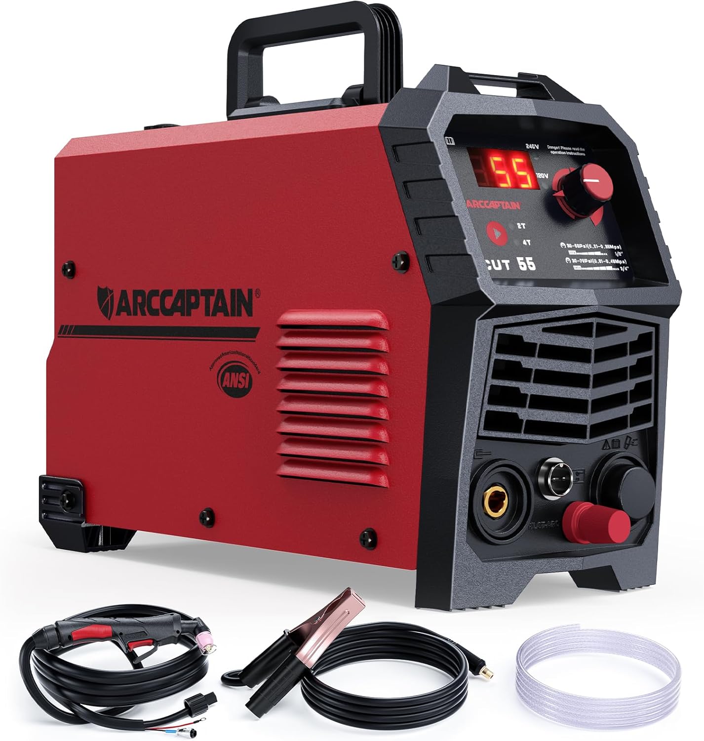 ARCCAPTAIN 55A Plasma Cutter, Non-Touch Pilot ARC High-Frequency Air Plasma Cutt...