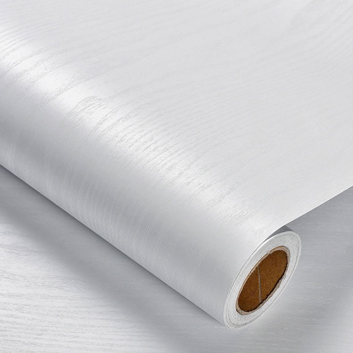 Heroad Brand White Wood Grain Wallpaper White Peel and Stick Wallpaper Wood Cont...