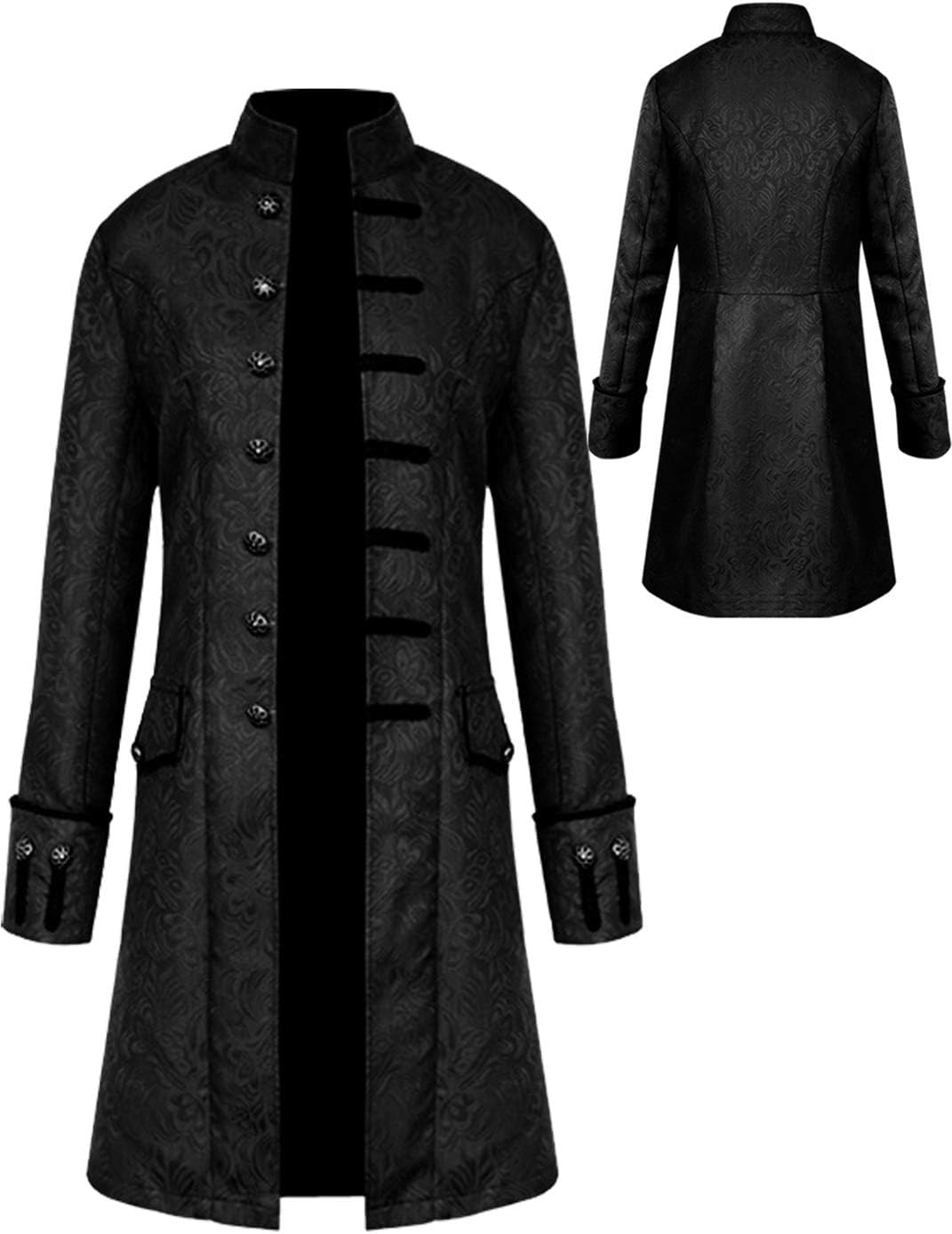 Men's Vintage Tailcoat Jacket, Special Goth Long Steampunk Formal Gothic Victori...