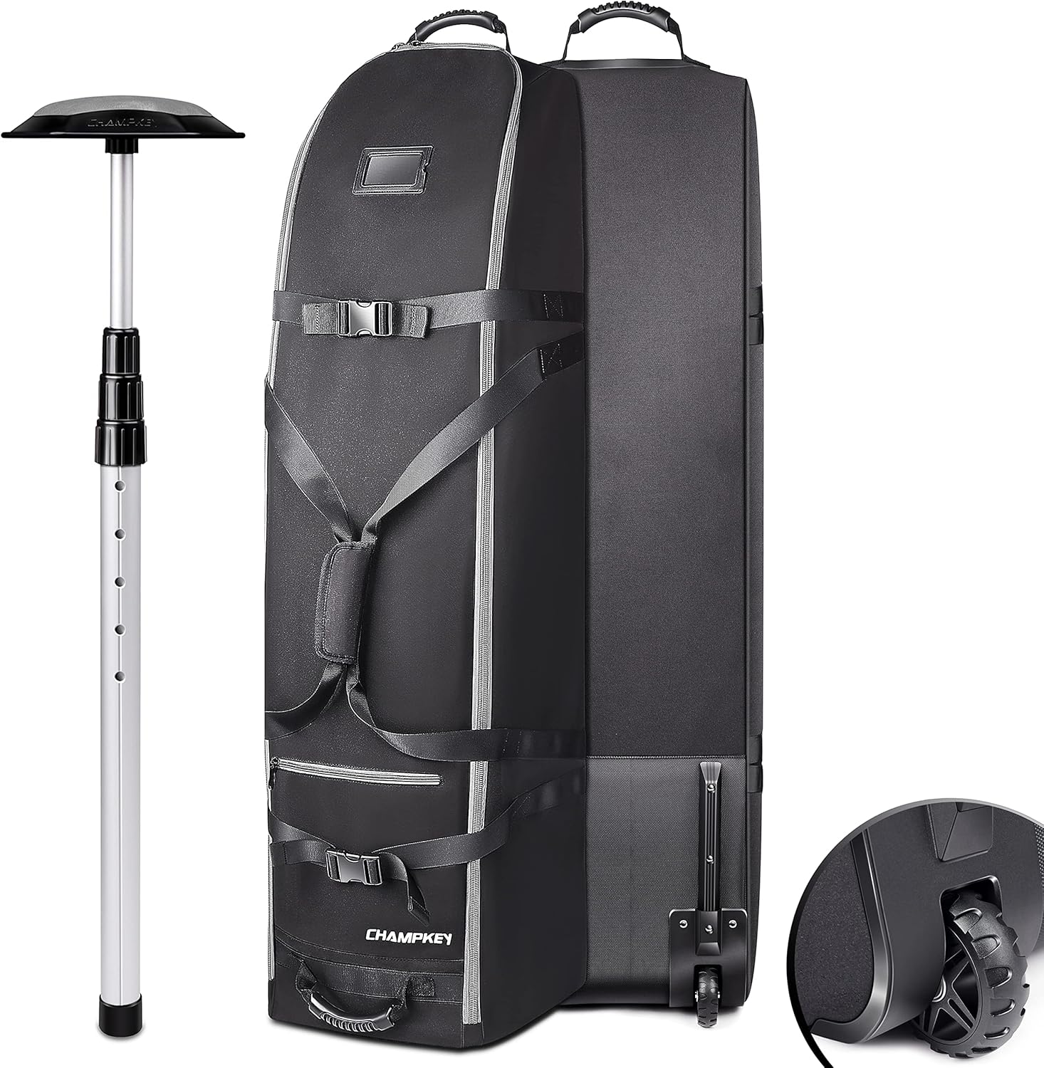 CHAMPKEY 1200D Soft Padded Golf Travel Bag, High-Quality Travel Bag with Support...