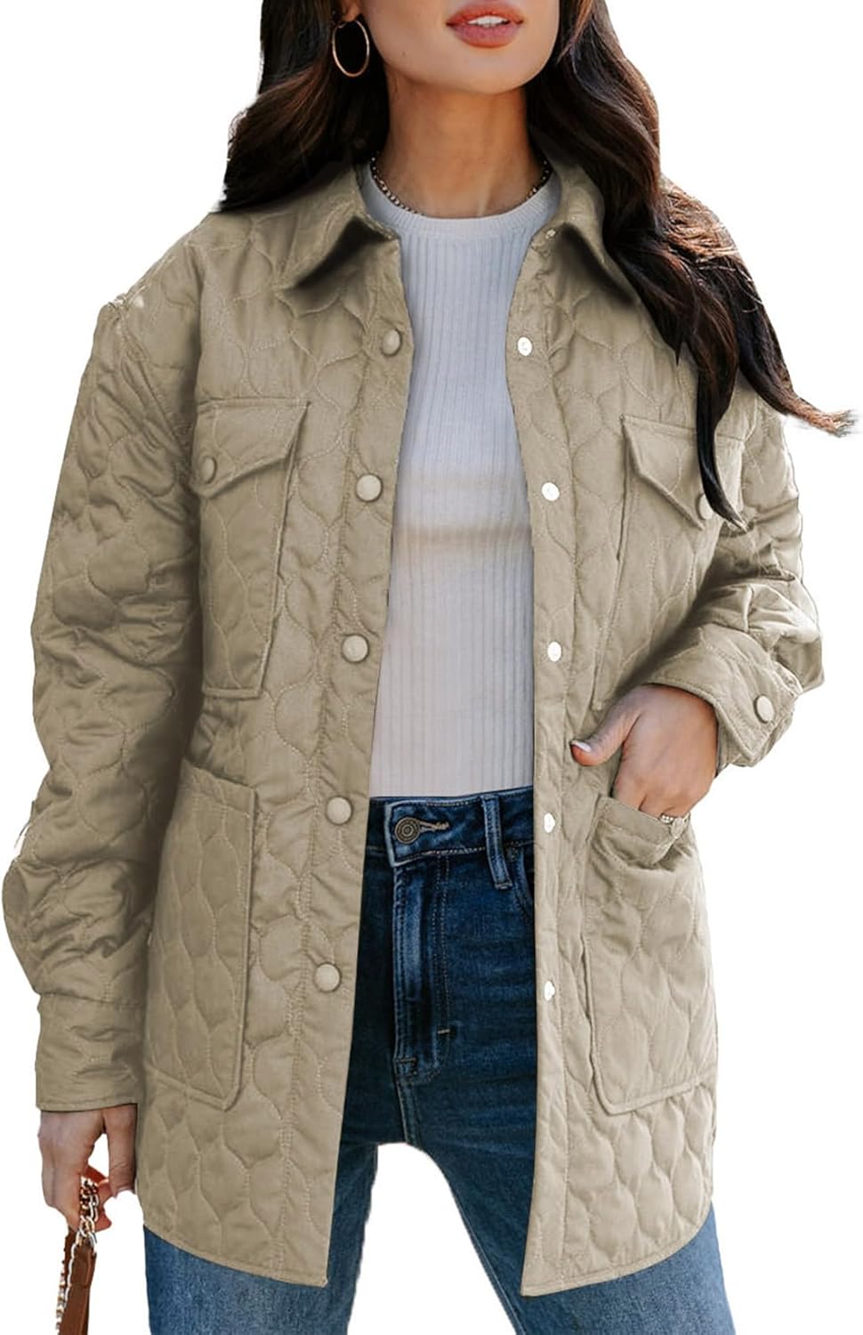 EVALESS Quilted Jackets, Special Lightweight Long Sleeve Puffer Jacket, Affordab...