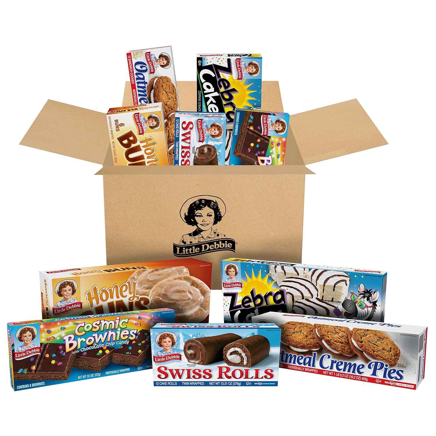 Little Debbie Variety Pack, Zebra Cakes, Cosmic Brownies, Honey Buns, Oatmeal Cr...