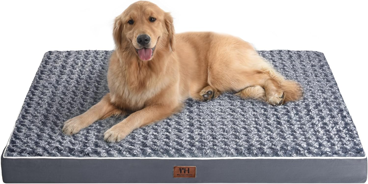 WESTERN HOME WH Large Dog Bed for Large, Jumbo, Medium Dogs, Orthopedic Pet Bed...