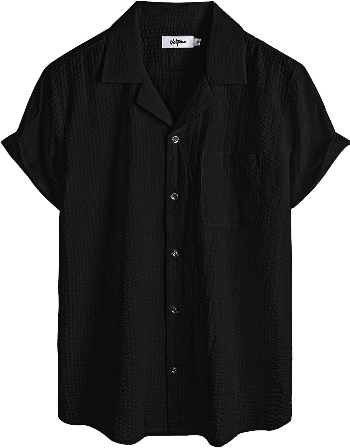 VATPAVE Mens Striped Summer Shirt Casual Button Down Short Sleeve Beach Shirts C...