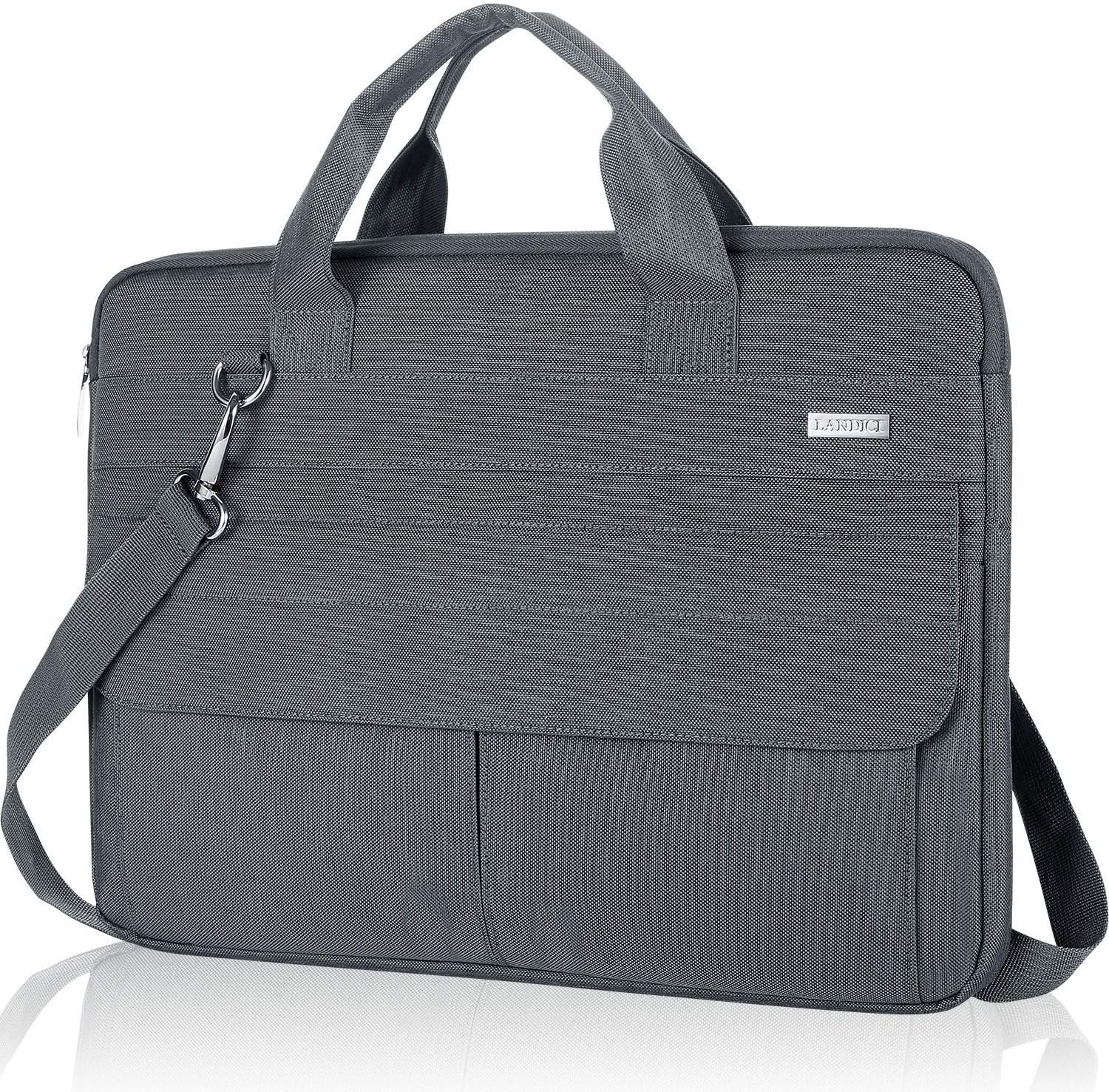 LANDICI Laptop Bag case 17 17.3 inch with Shoulder Strap, Waterproof Computer Sl...