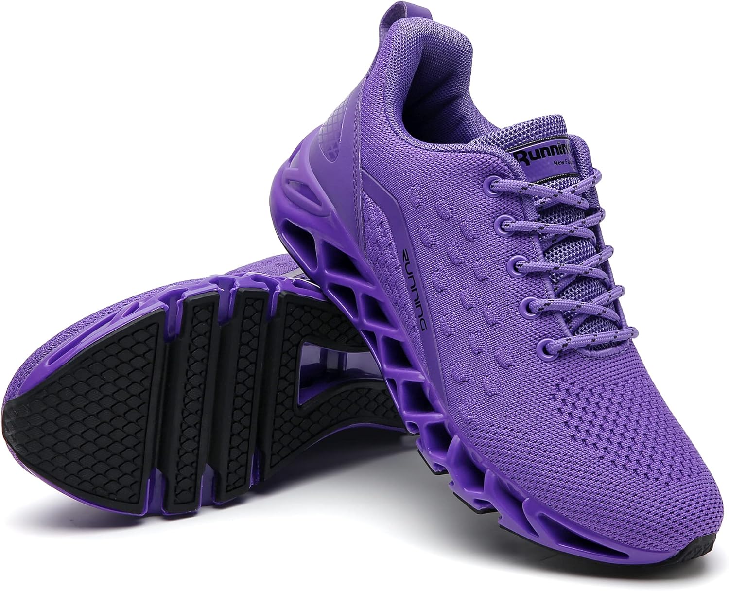 Women's Running Shoes Non Slip Athletic Tennis Walking Blade Type Sneakers 8 Pur...