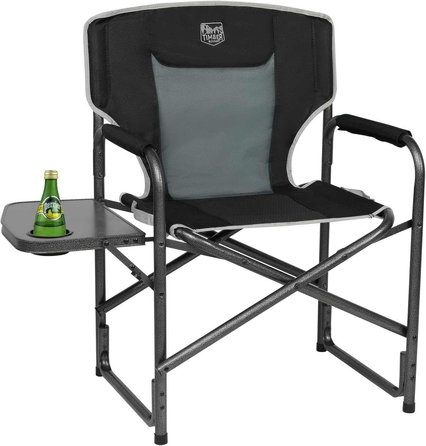 TIMBER RIDGE Camping Chair Heavy Duty 150kg Directors Chair Folding Aluminum Cam...