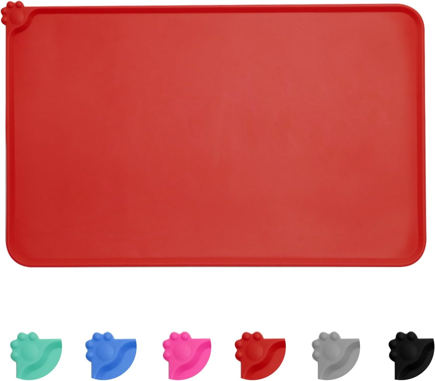 MOACC Dog Food Mat, Silicone Pet Feeding Mat, Non Slip & Waterproof Bowl Mat for...