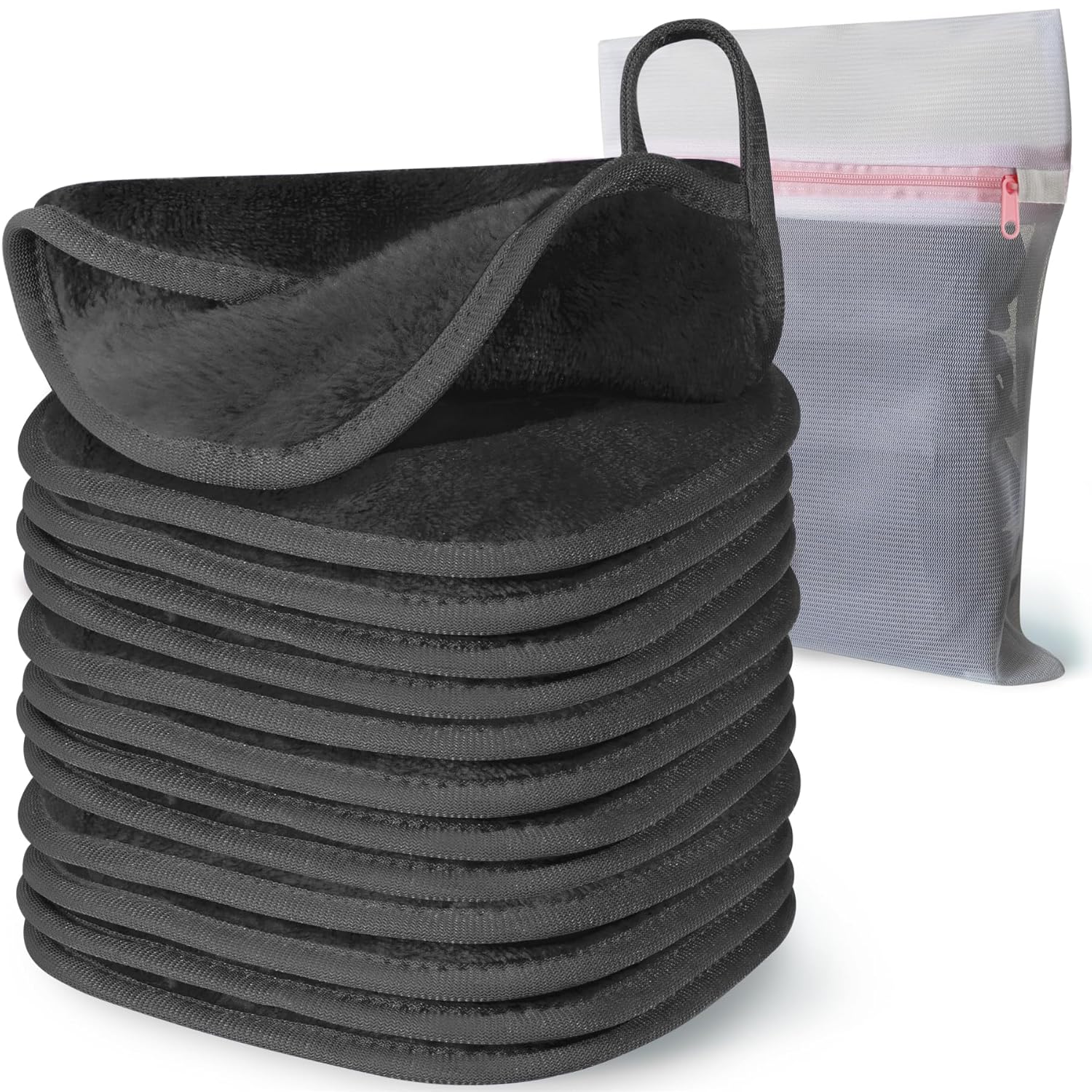 Makeup Remover Cloth, 6" x 6" Makeup Remover Towels Reusable Face Cloth for Wash...