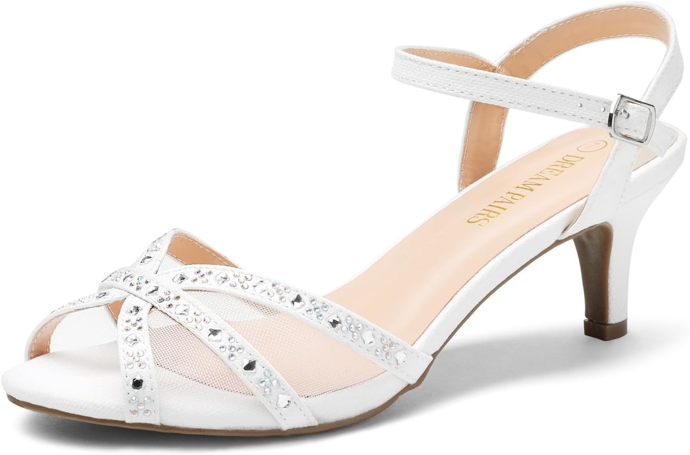 DREAM PAIRS Women's, Special Low Heel Pump Sandals, Innovative Sandals for Comfo...