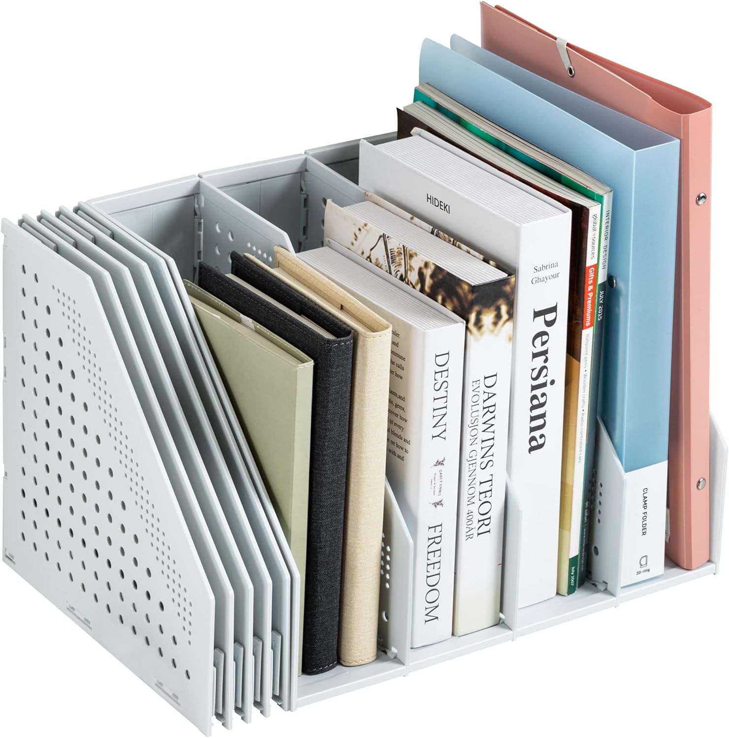 Deli Collapsible Magazine File Holder, Desk Organizer Document Folder for Office...